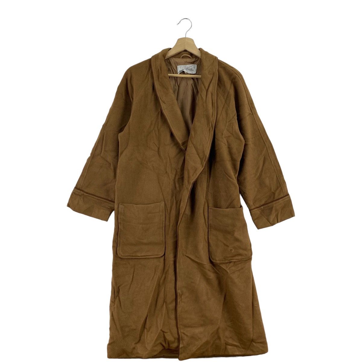 image of Italian Designers x Mila Schon Sports Italian Designer Brown Long Trench Coat, Men's (Size Small)