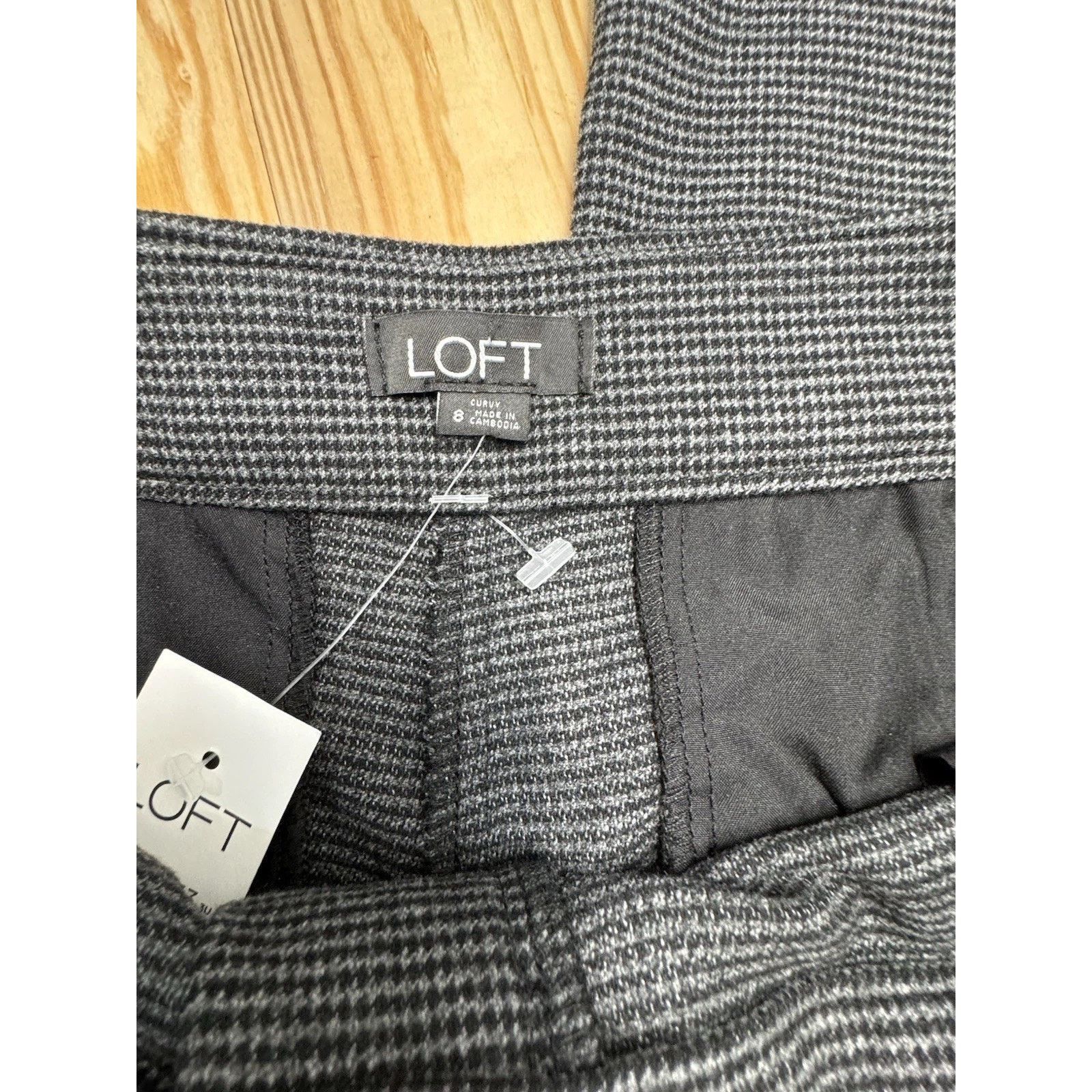 Loft Loft NWT Button Pocket Trouser Pants Size 8 Black/Gray Size 30" / US 8 / IT 44 - 4 Thumbnail