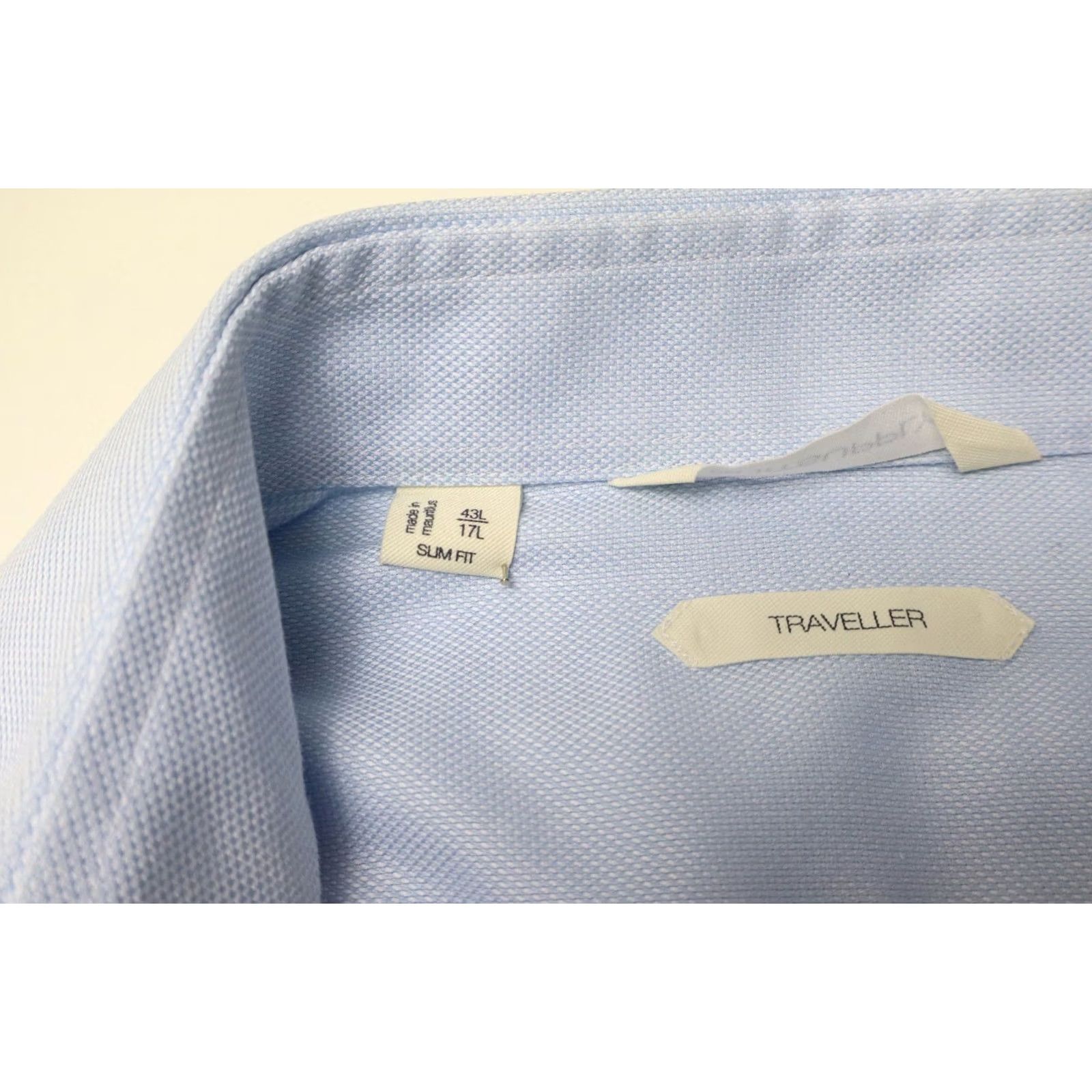 Suitsupply Suitsupply Traveller Slim Fit Formal Shirt Blue Spread Button Up 43L/17L Men’s Dress Shirt Slim 100% Cotton Long Sleeve Shirt Mens Size 46R - 7 Thumbnail