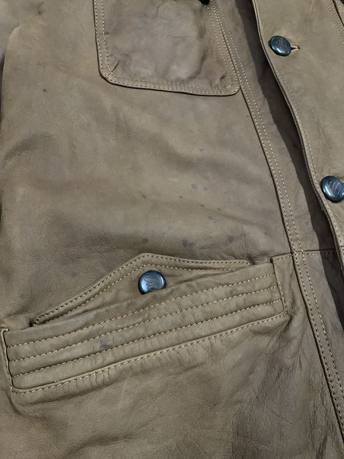 Balmain Vintage Pierre Balmain Paris Utility Cowhide Leather Jacket Size US L / EU 52-54 / 3 - 17 Thumbnail