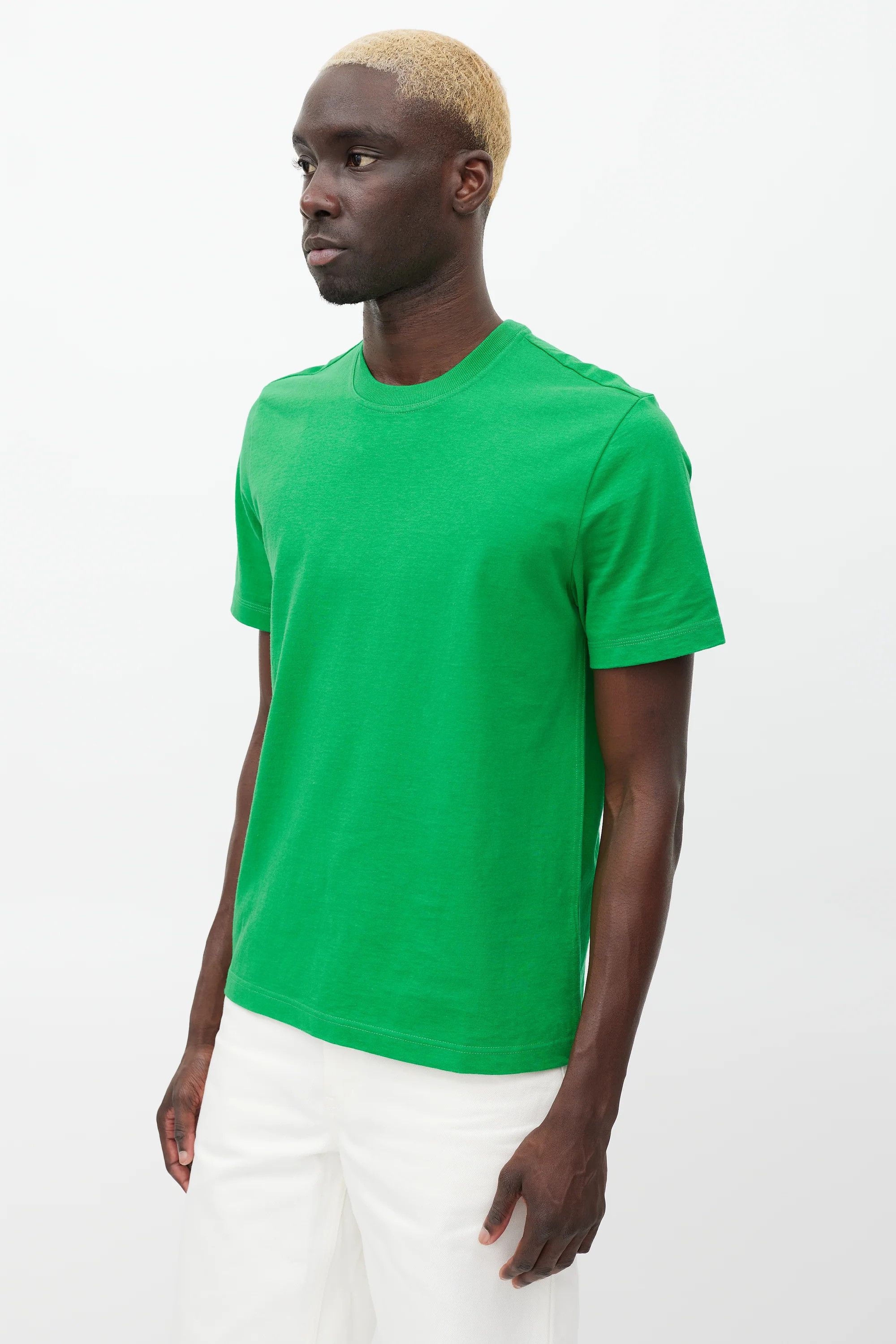 Bottega Veneta Parakeet Green Sunrise Embroidered Logo T-Shirt Size XS / US 0-2 / IT 36-38 - 3 Thumbnail