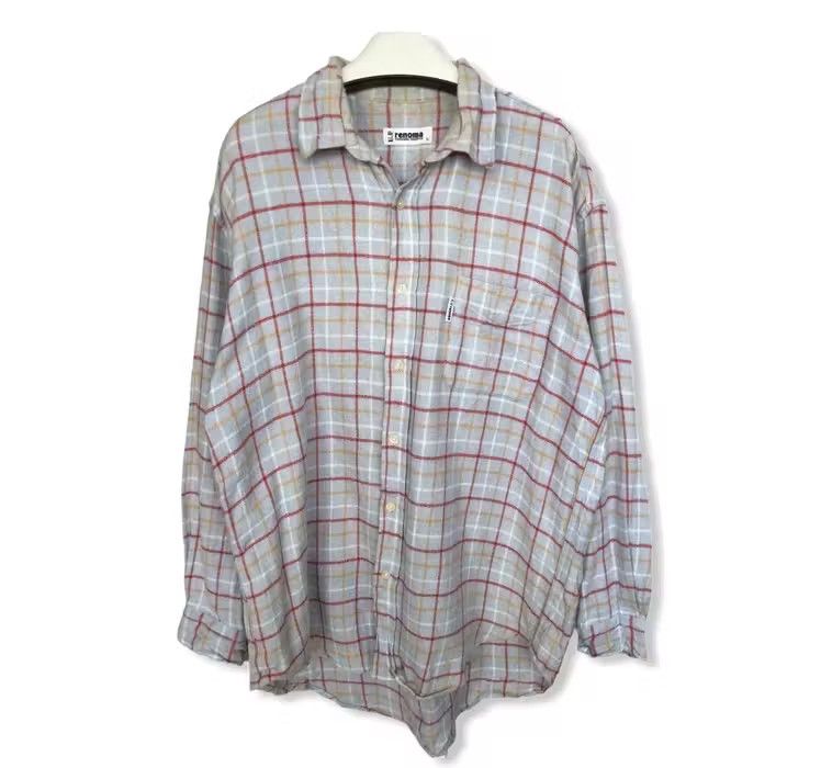 image of Vintage Renoma Plaid Tartan Flannel Shirt, Men's (Size Large)