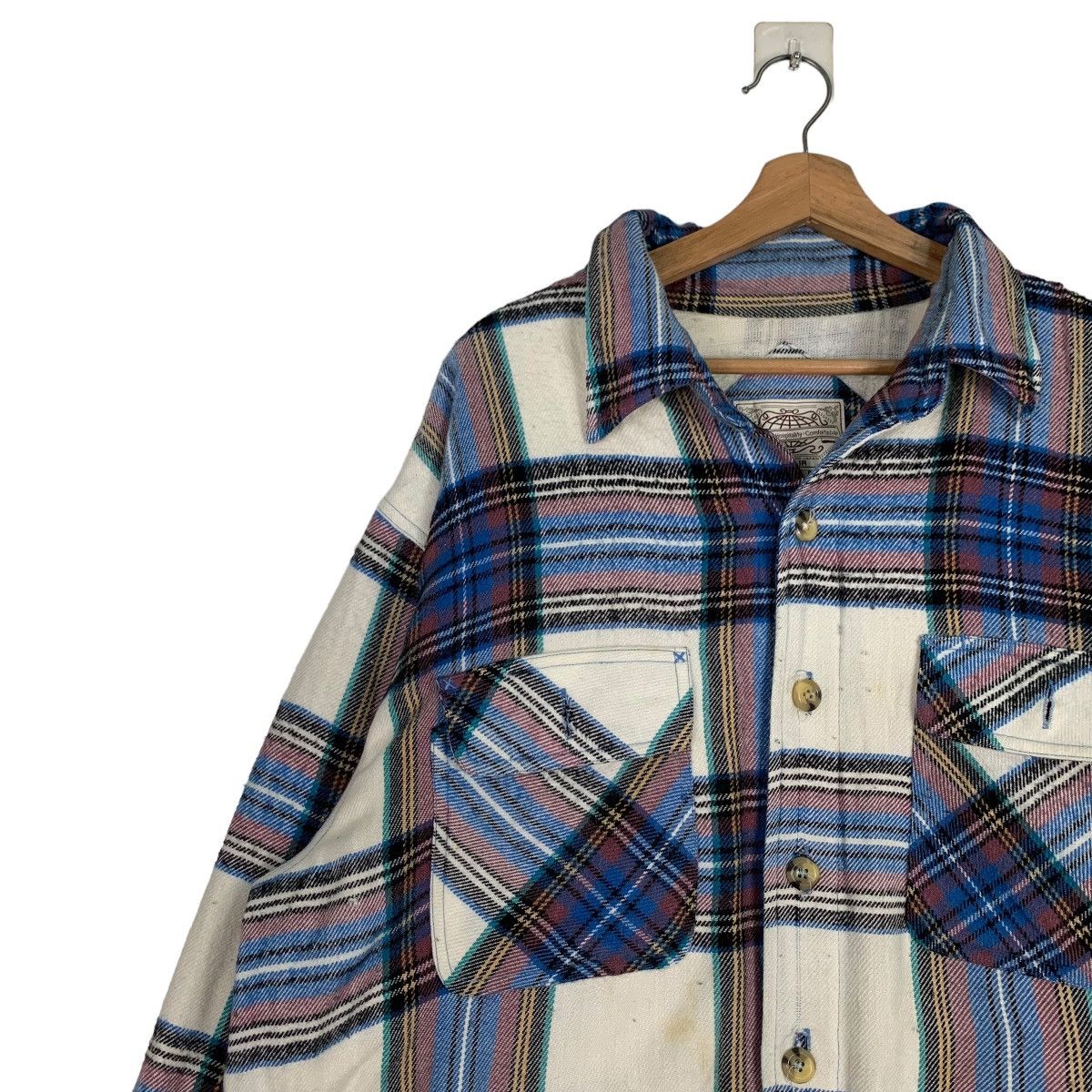 Flannel CALAJA Checked Plaid Tartan Sherpa Heavy Flannel #0333-C15 Size US XL / EU 56 / 4 - 7 Thumbnail