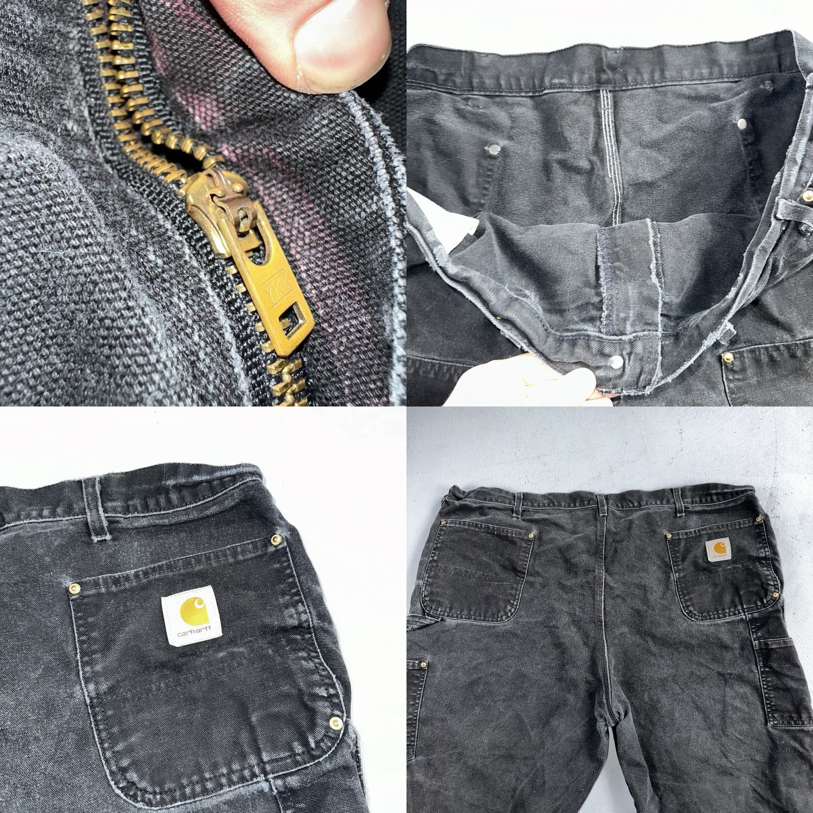 Carhartt VINTAGE Carhartt VTG Double Knee Carpenter Pants USA B01 BLK Black 42x31 Size US 42 / EU 58 - 8 Thumbnail