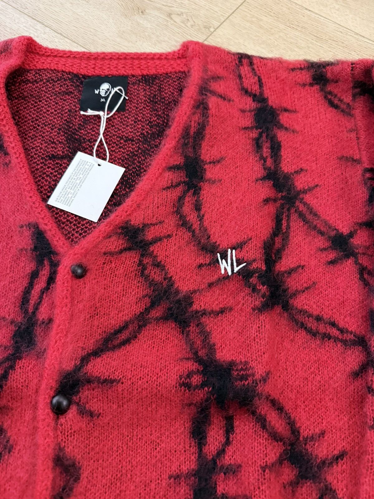 Warren Lotas Warren Lotas Barbed Wire Mohair Blend Cardigan Size XL Size US XL / EU 56 / 4 - 3 Thumbnail