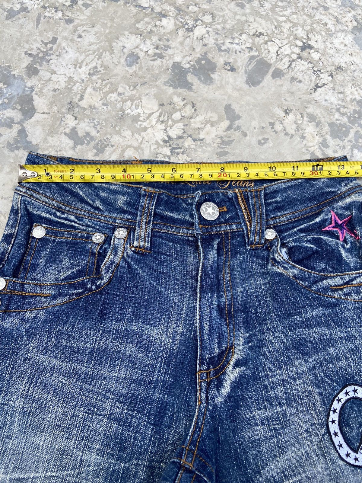Japanese Brand VTG Y2K Pink latte denim flare pants women Size 25" / US 0 / IT 36 - 10 Thumbnail