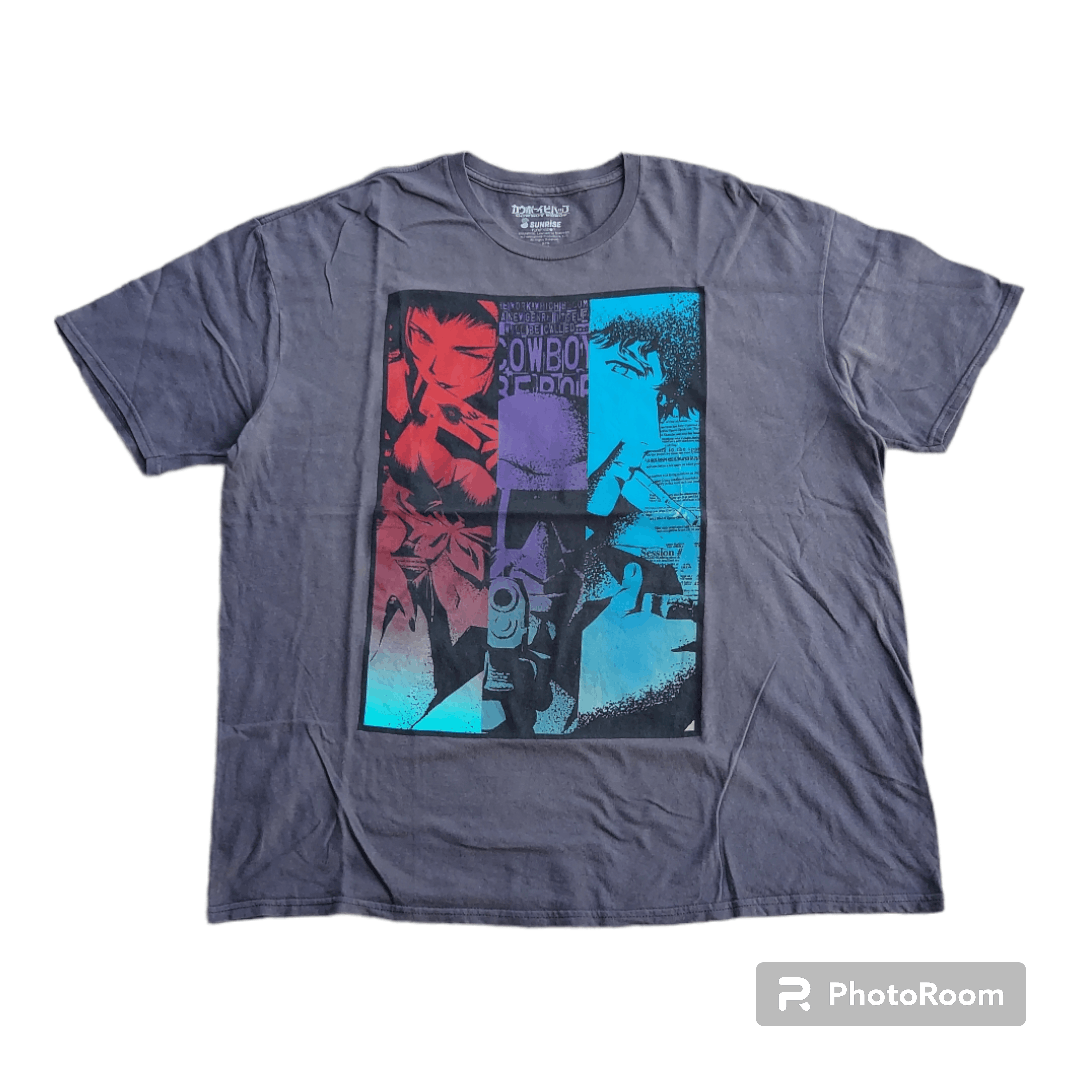 Anime × Japanese Brand 💥Cowboy Bebop Spike Spiegel & Faye Valentine T Shirt Size US XXL / EU 58 / 5 - 1 Thumbnail