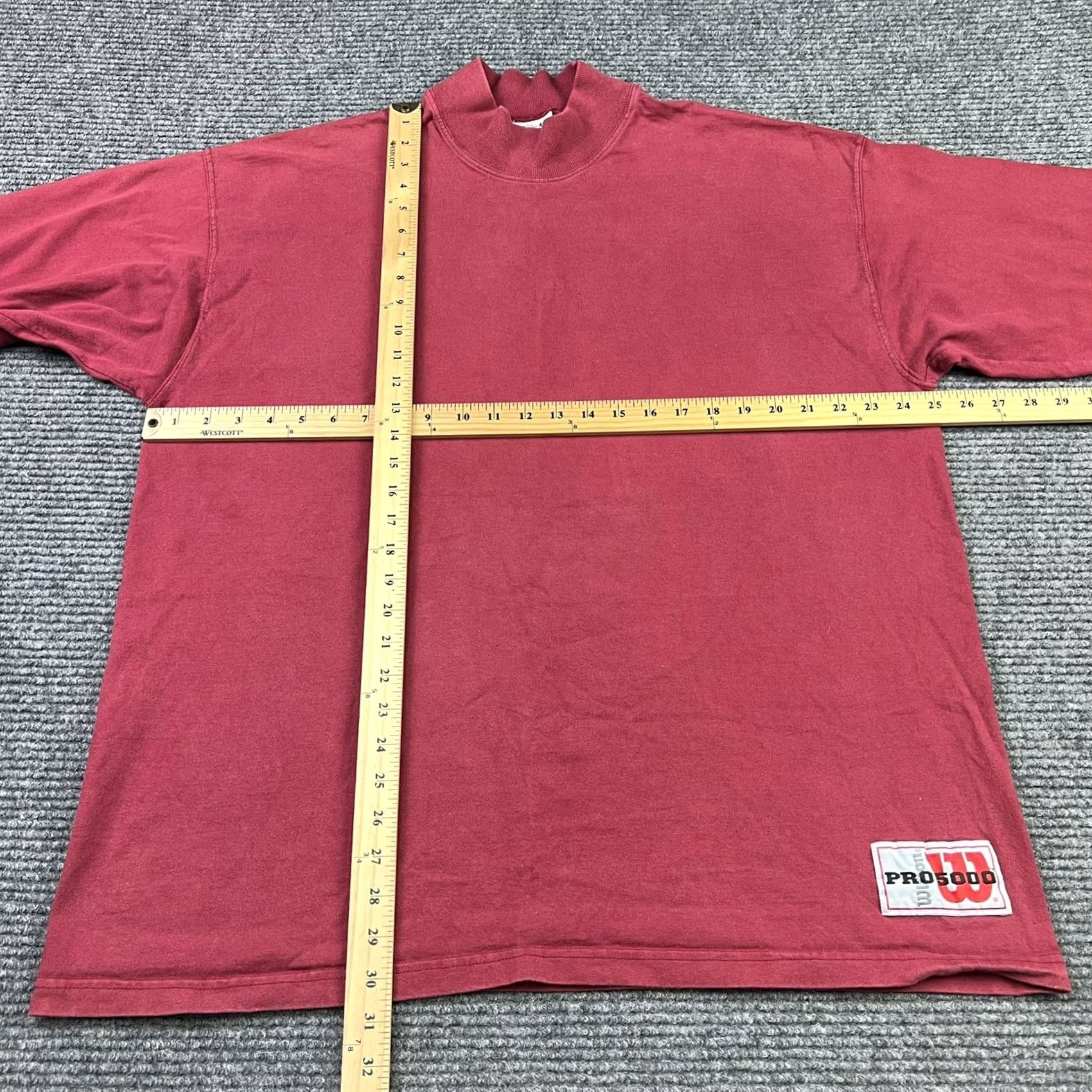 Wilson VINTAGE Wilson Pro 5000 Logo Long Sleeve Red T-Shirt Mens 2XL 100% Cotton Size US XXL / EU 58 / 5 - 4 Thumbnail