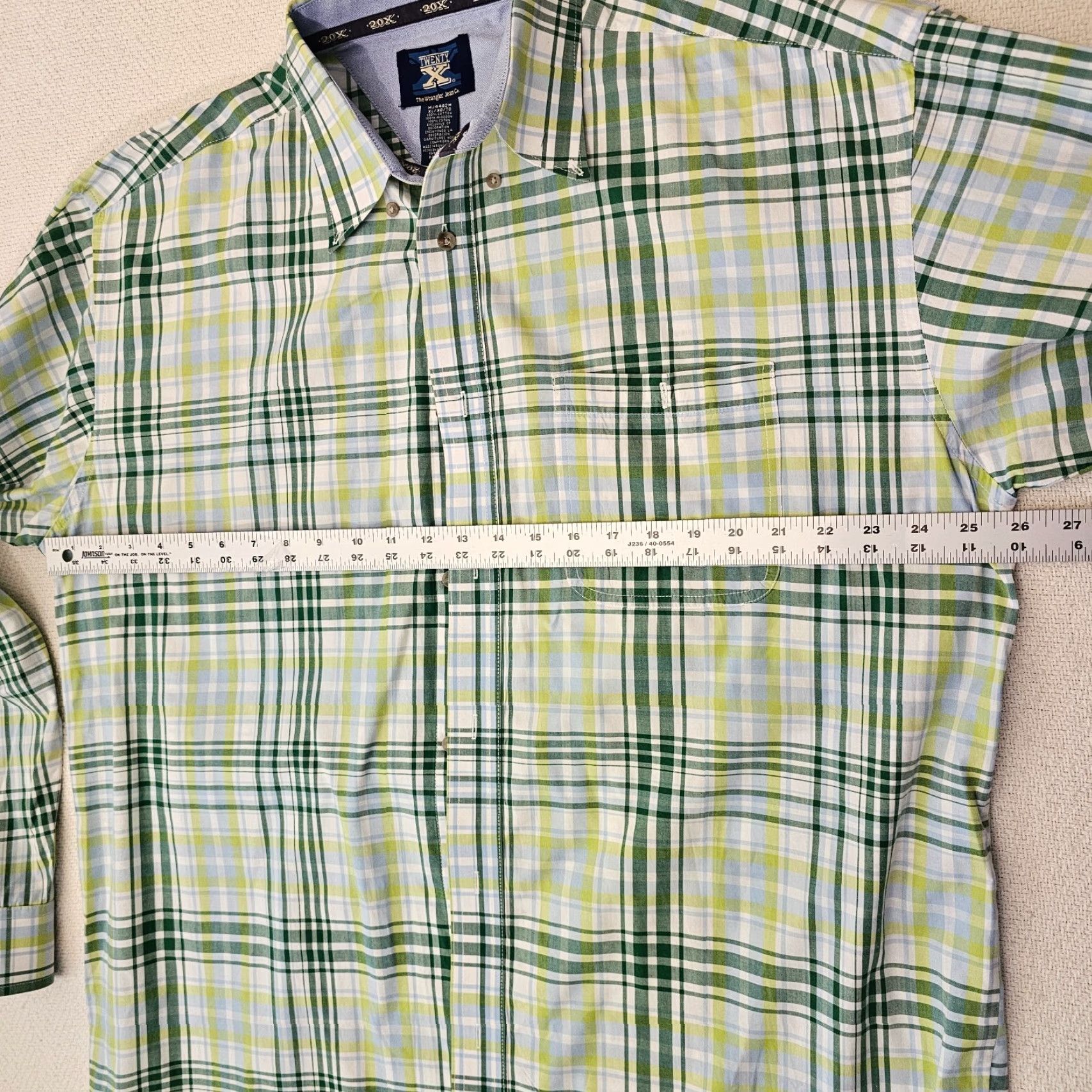 Wrangler Vintage Wrangler Twenty X Shirt Men's Long Sleeve Plaid Western Cowboy Rodeo XL Size US XL / EU 56 / 4 - 7 Thumbnail