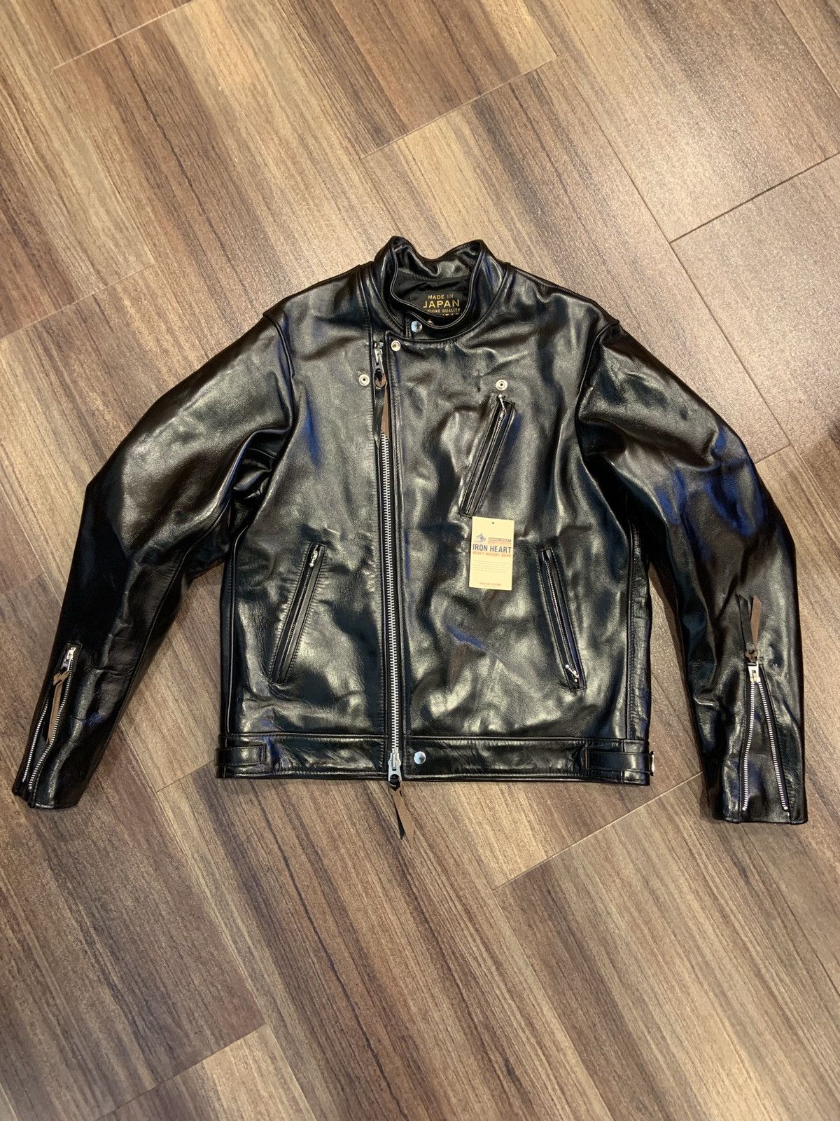 Iron Heart IHJ-128-BLK Japanese Horsehide Motorcycle Jacket