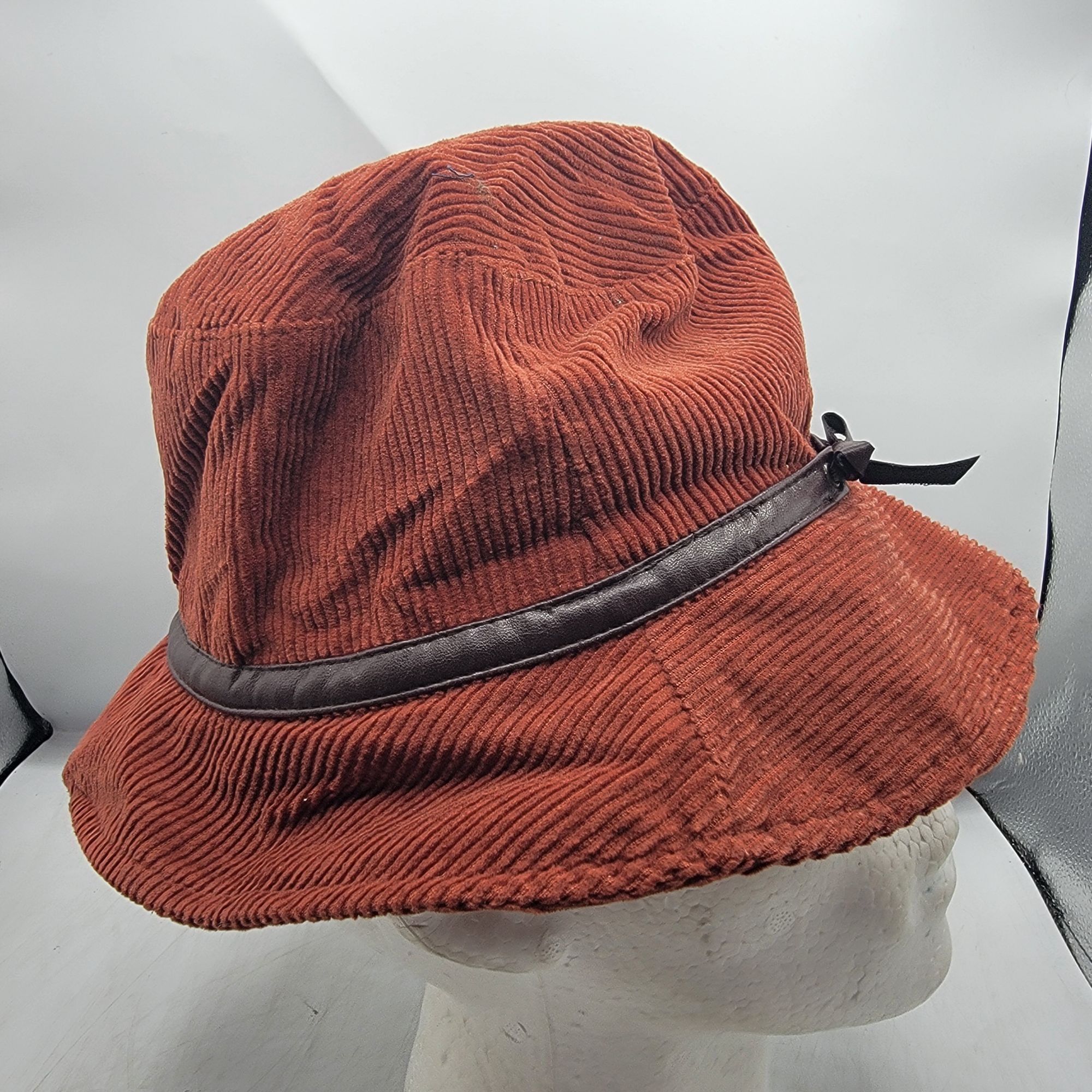 Other August Adults Brown Corduroy Bucket Hat With Ribbon Accent C Size ONE SIZE - 4 Thumbnail