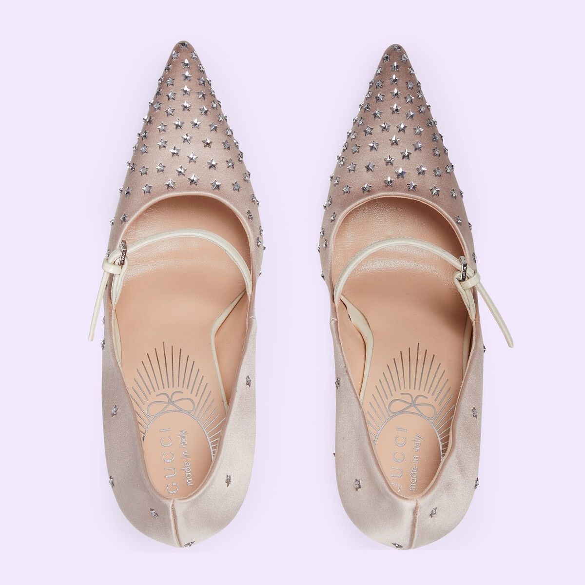 Gucci o1s1wg110125 High Heels Pumps With Stars in Light Pink Size US 11 / IT 41 - 4 Thumbnail