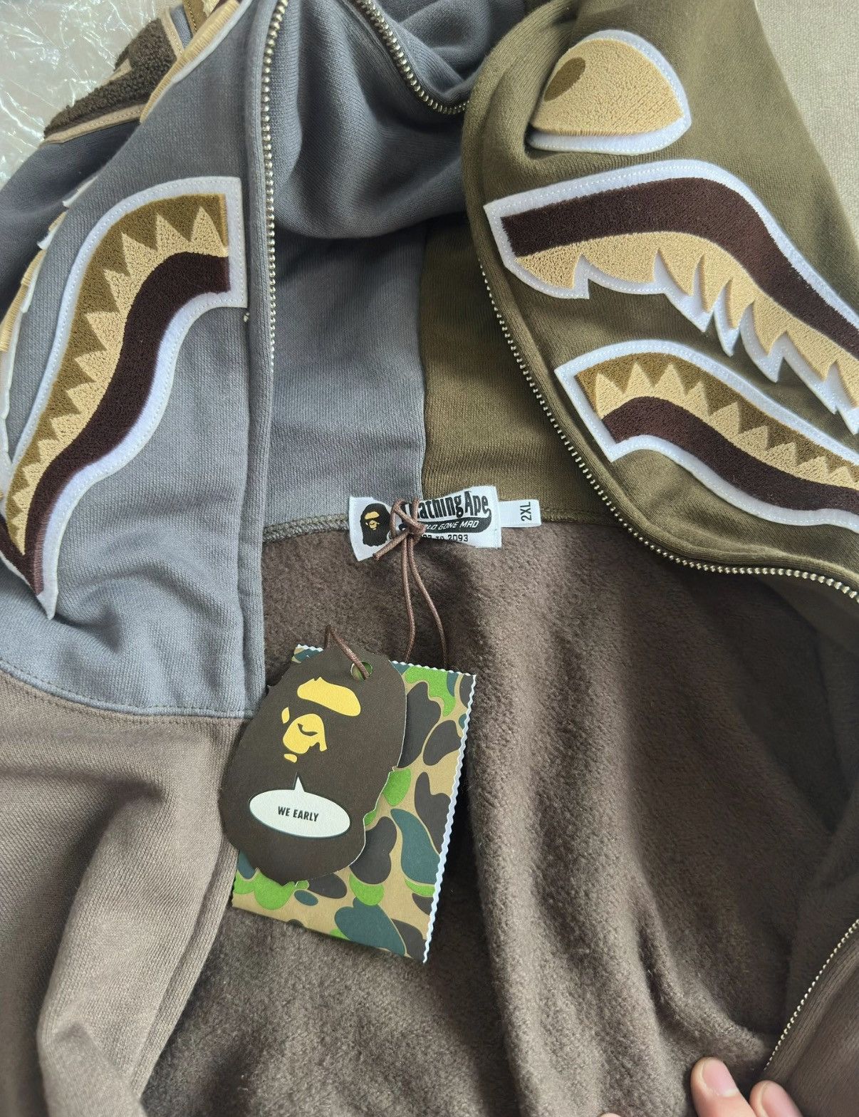 Bape BAPE Color Block Shark Head Jacket K5 Size US XXL / EU 58 / 5 - 3 Thumbnail