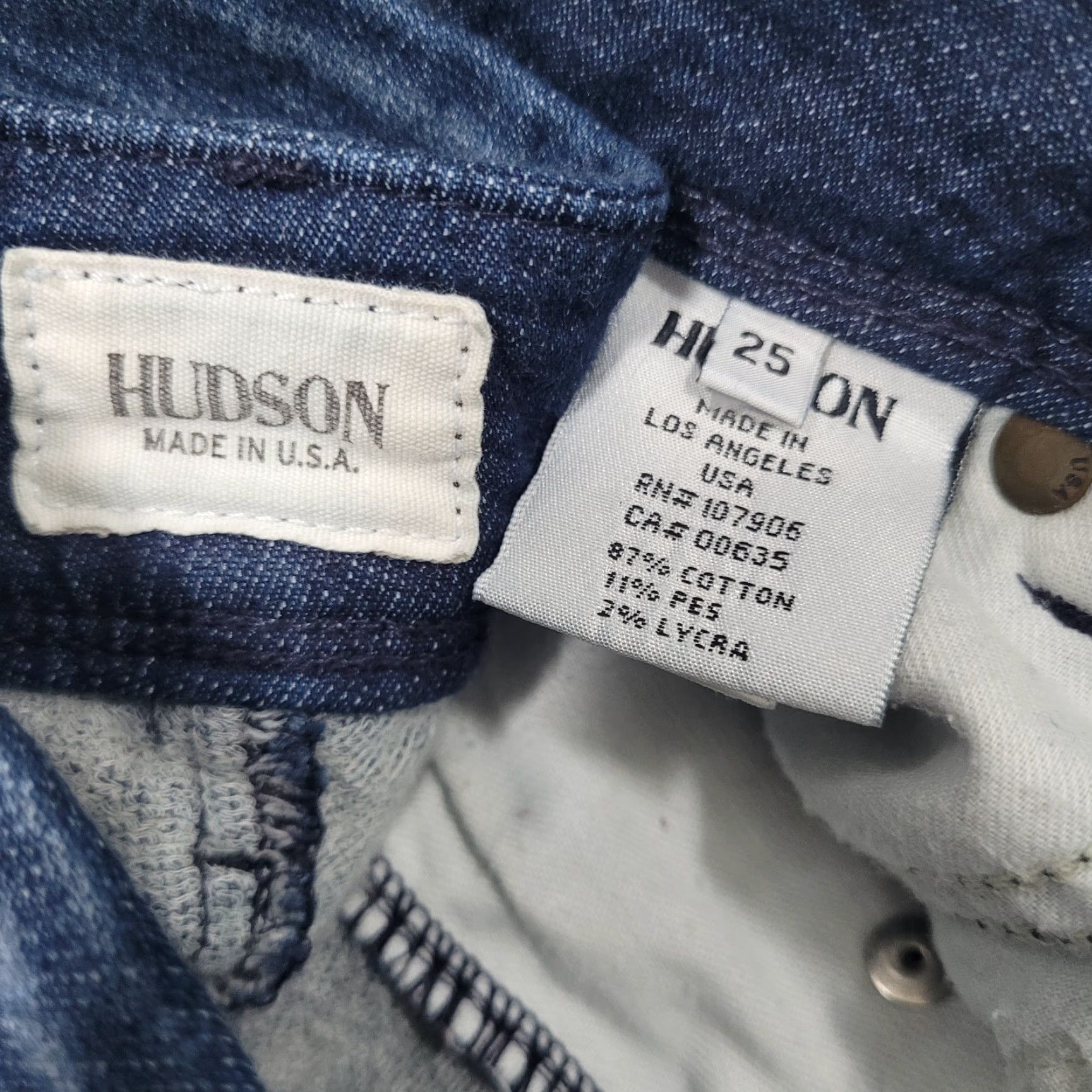 Hudson Hudson Blue Denim Skinny Jeans Low Rise Lightweight Stretch USA 25 25x32 Size 42" / US 20 - 3 Thumbnail
