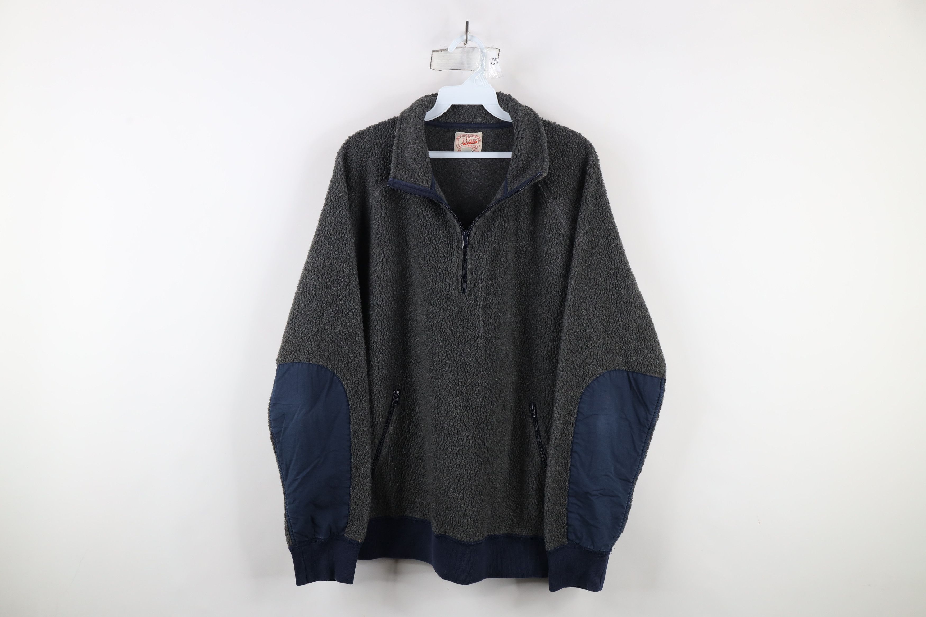 J.Crew × Vintage Vintage Y2K J Crew Pile Fleece Half Zip Pullover Sweater Size US L / EU 52-54 / 3 - 1 Thumbnail