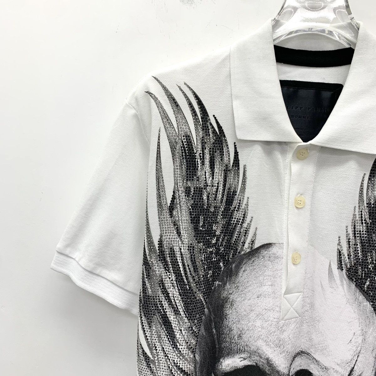 Philipp Plein Philipp Plein Skull Printed Short Sleeve Polo Shirt K26WX Size US L / EU 52-54 / 3 - 3 Thumbnail