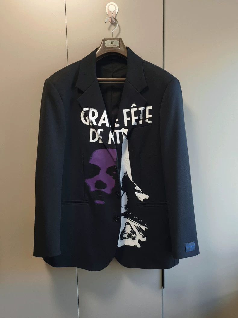 Raf Simons Raf simons 22aw Death silhouette suit Size 46R - 1 Thumbnail