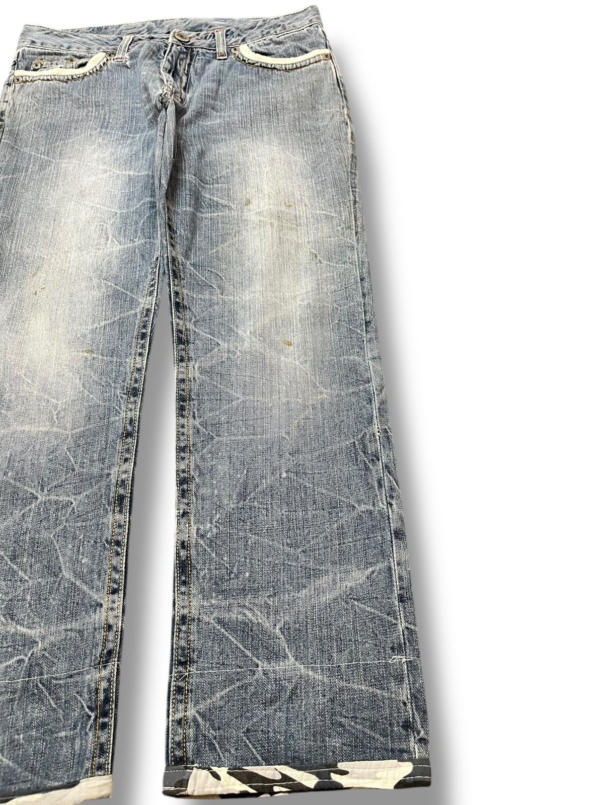 Japanese Brand Vintage Japanese Brand Embroidery Honeycomb Denim Size US 33 - 5 Thumbnail