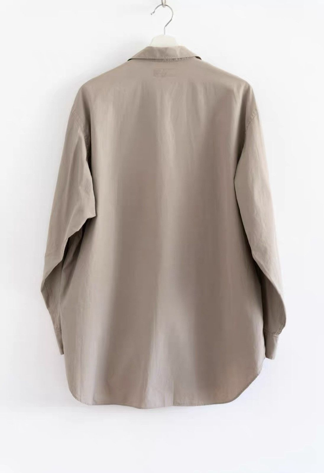 Yohji Yamamoto Yohji Yamamoto 80s Milk Tea Color Cuban Collar Shirt K4 Size US M / EU 48-50 / 2 - 2 Thumbnail