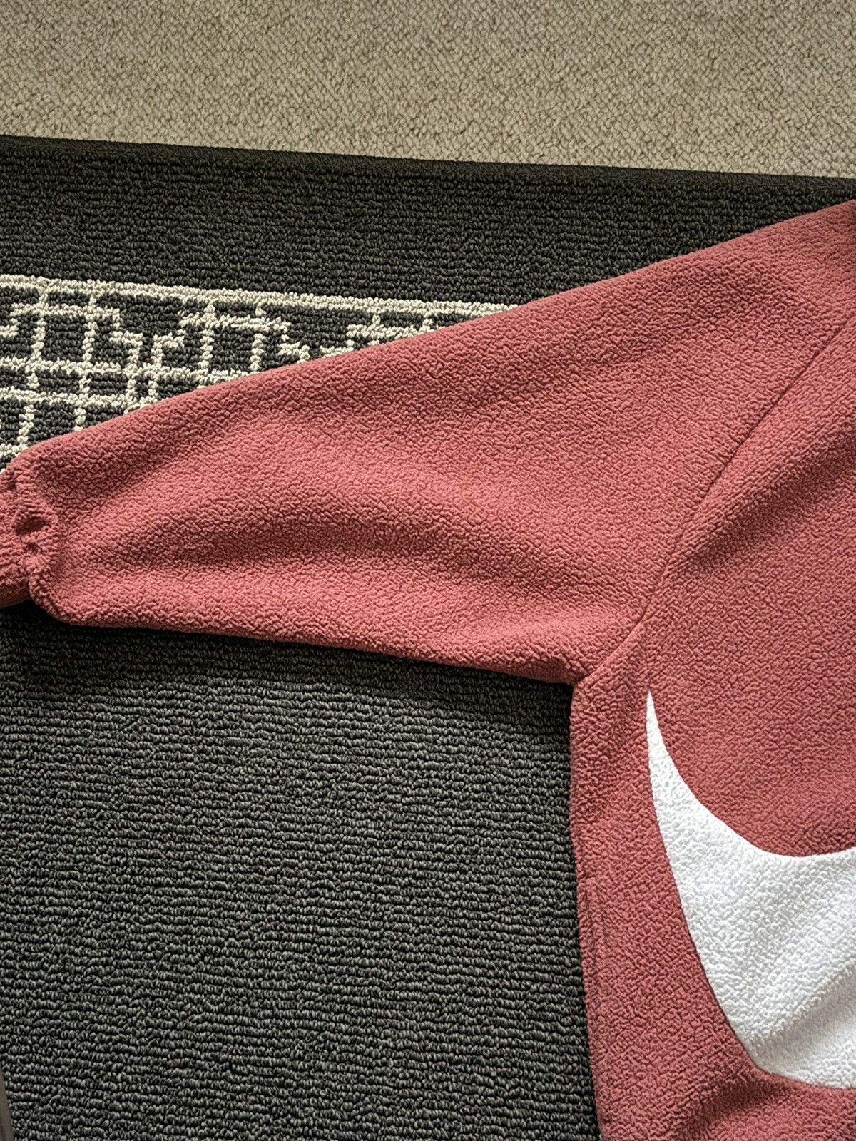 Nike Pink NIKE Sportswear Swoosh Reversible Faux Shearling Jacket Size XL / US 12-14 / IT 48-50 - 2 Thumbnail