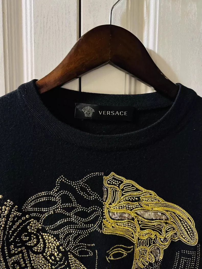 Versace Versace Gold thread embroidered Medusa cardigan Size US M / EU 48-50 / 2 - 4 Thumbnail