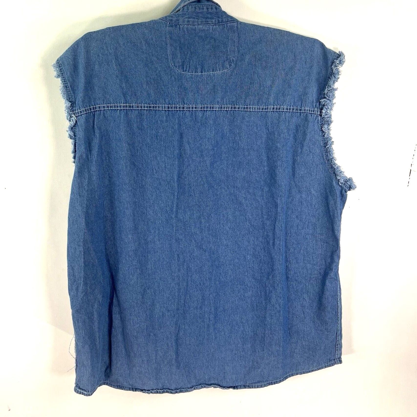 Denime VINTAGE Biker's Edge Denim Shirt Button-Up Men 4XL Blue Slim Fit Casual Shirt Size US XXL / EU 58 / 5 - 6 Thumbnail