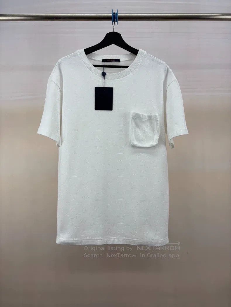 Louis Vuitton Louis Vuitton White dark stripe full print pocket short sl Size US S / EU 44-46 / 1 - 1 Thumbnail