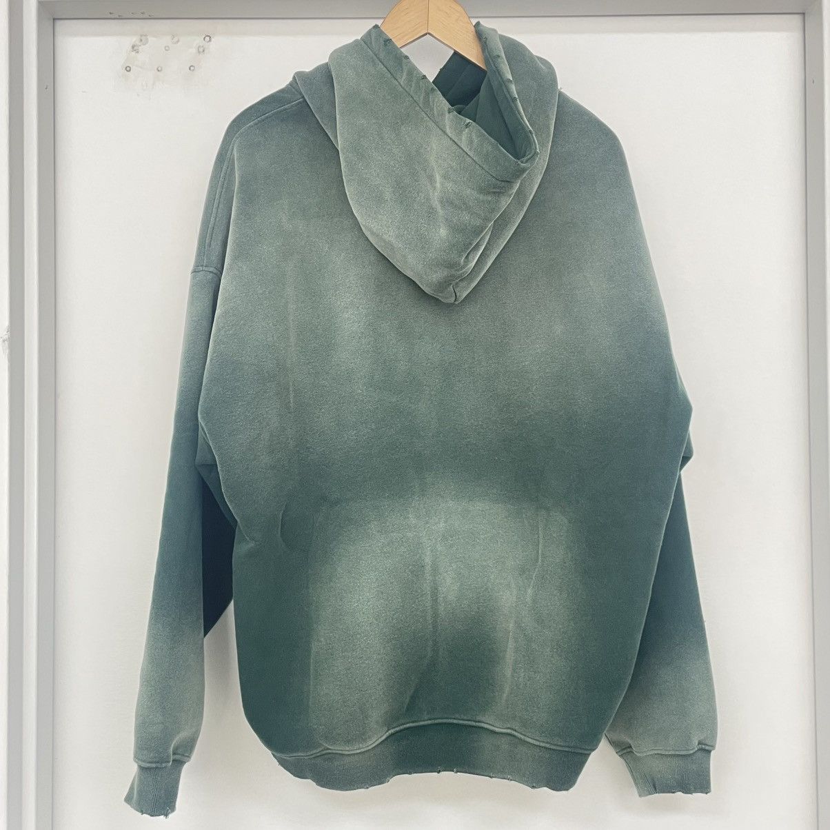 Japanese Brand × Vintage FADED HEAVY GREEN HOODIE Size US XL / EU 56 / 4 - 2 Thumbnail