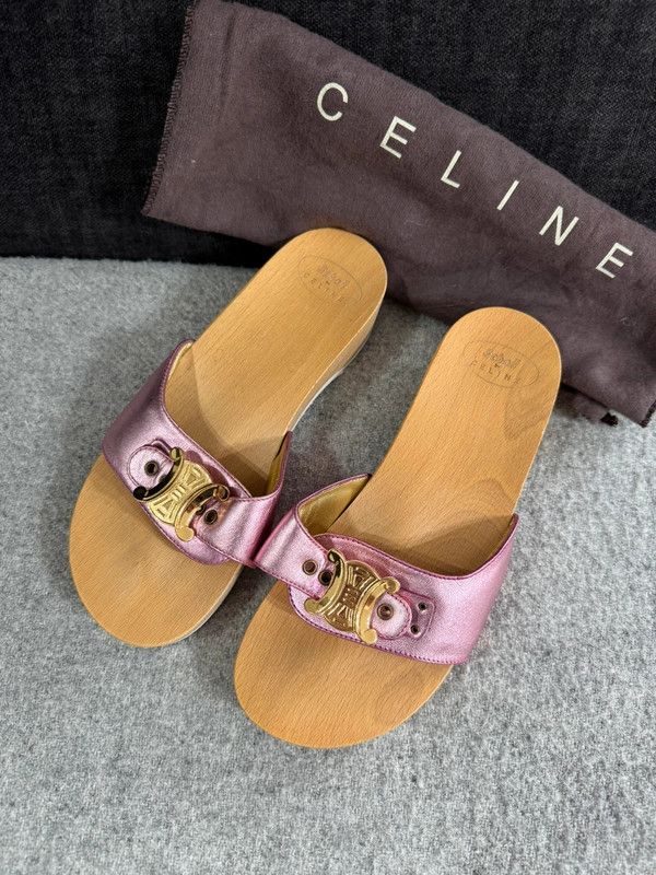Celine Celine Paris x Dr. School Wooden Clog Mules Leather 36 Size US 6 / IT 36 - 1 Thumbnail
