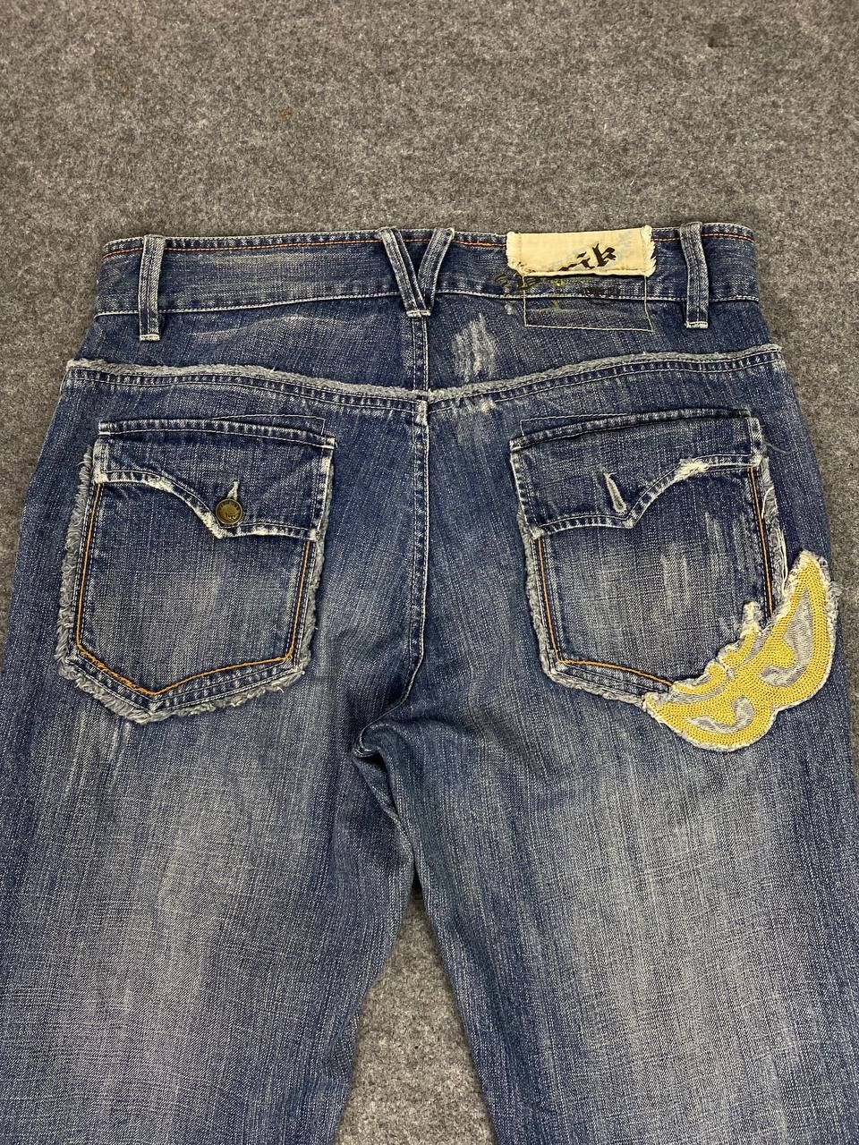 Japanese Brand berik japanese brands distressed style denim nice design Size US 35 - 3 Thumbnail