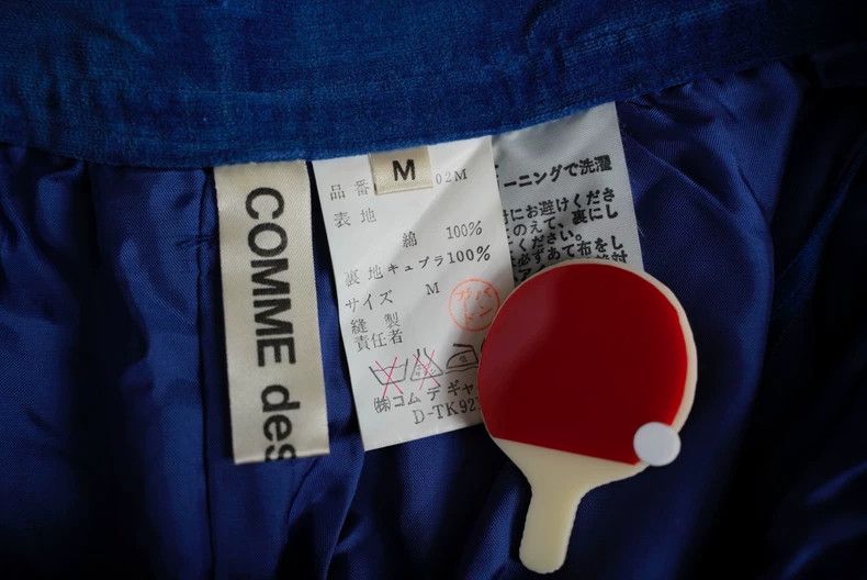 Comme des Garcons Comme Des Garcons size M Blue velvet wide-leg shorts Size 22" - 9 Thumbnail