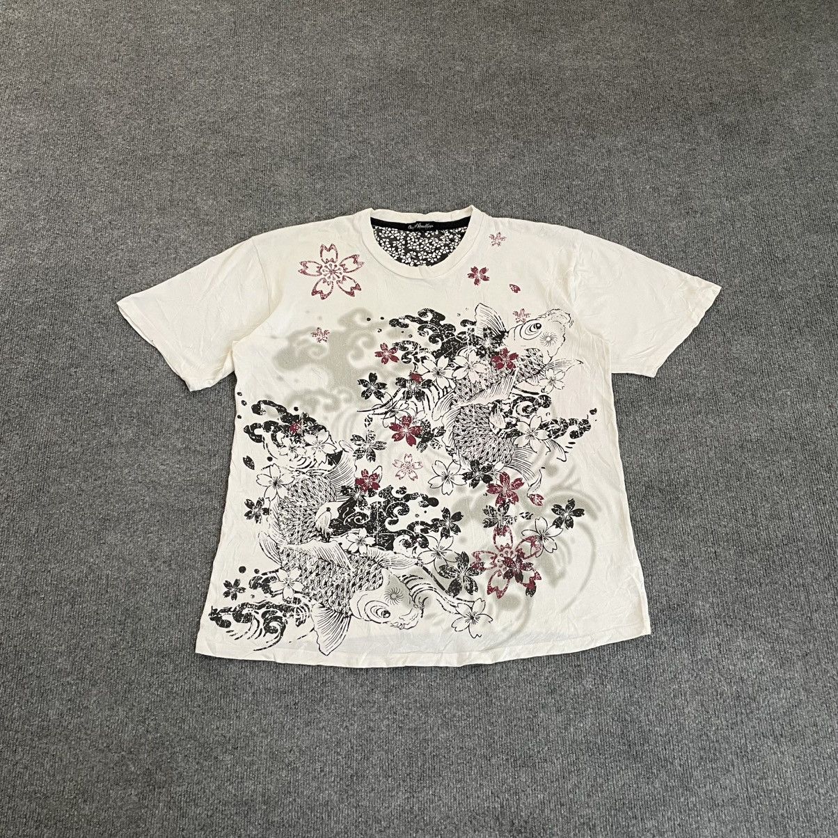 Japanese Brand Original Remak Gear Koi Fish Printed Tee Karakuri Tamashi Size US XXL / EU 58 / 5 - 1 Thumbnail