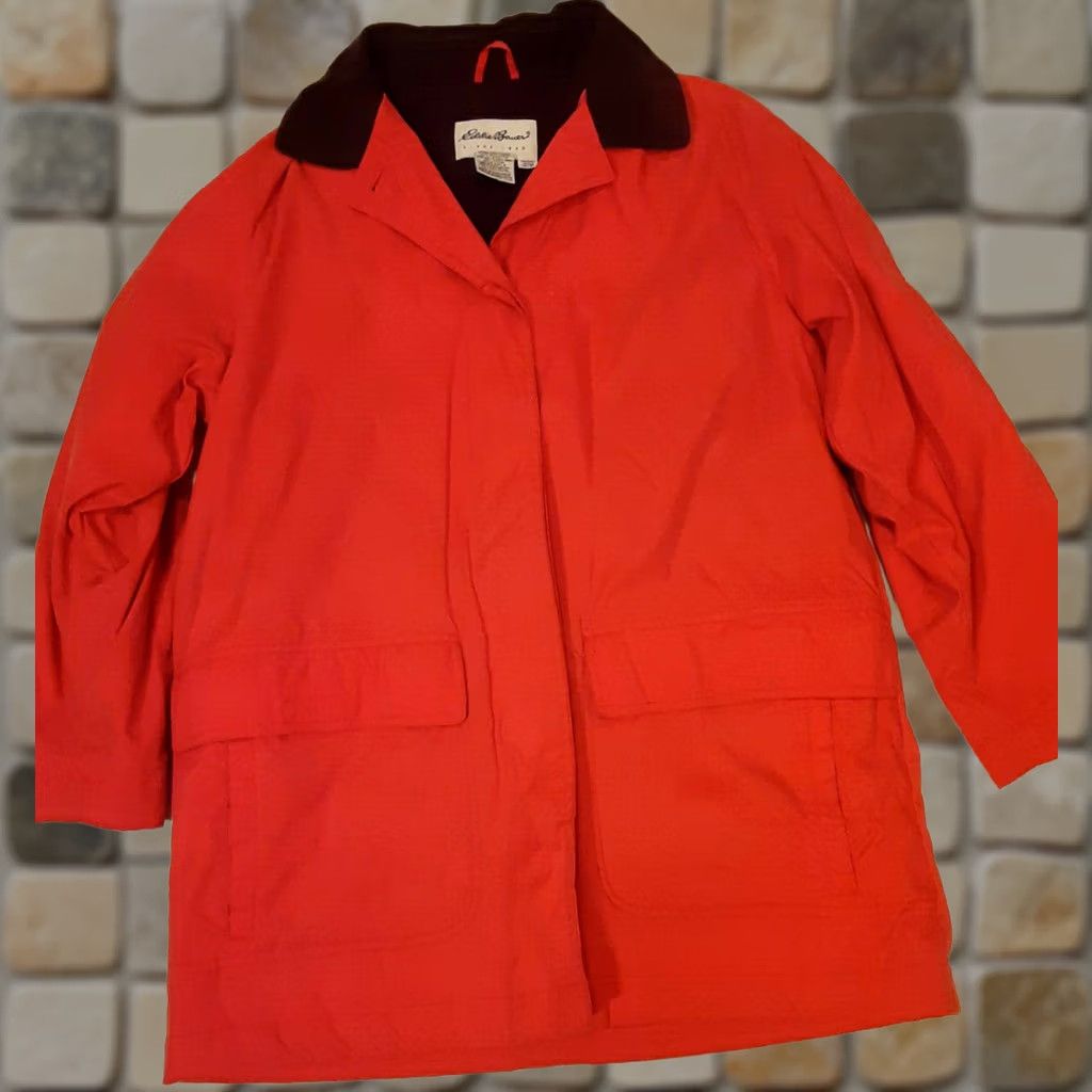 Eddie Bauer VINTAGE Eddie Bauer Coat Barn style Outdoor Nylon Full Zip Quilted Women S Red Womens Size S / US 4 / IT 40 - 1 Thumbnail