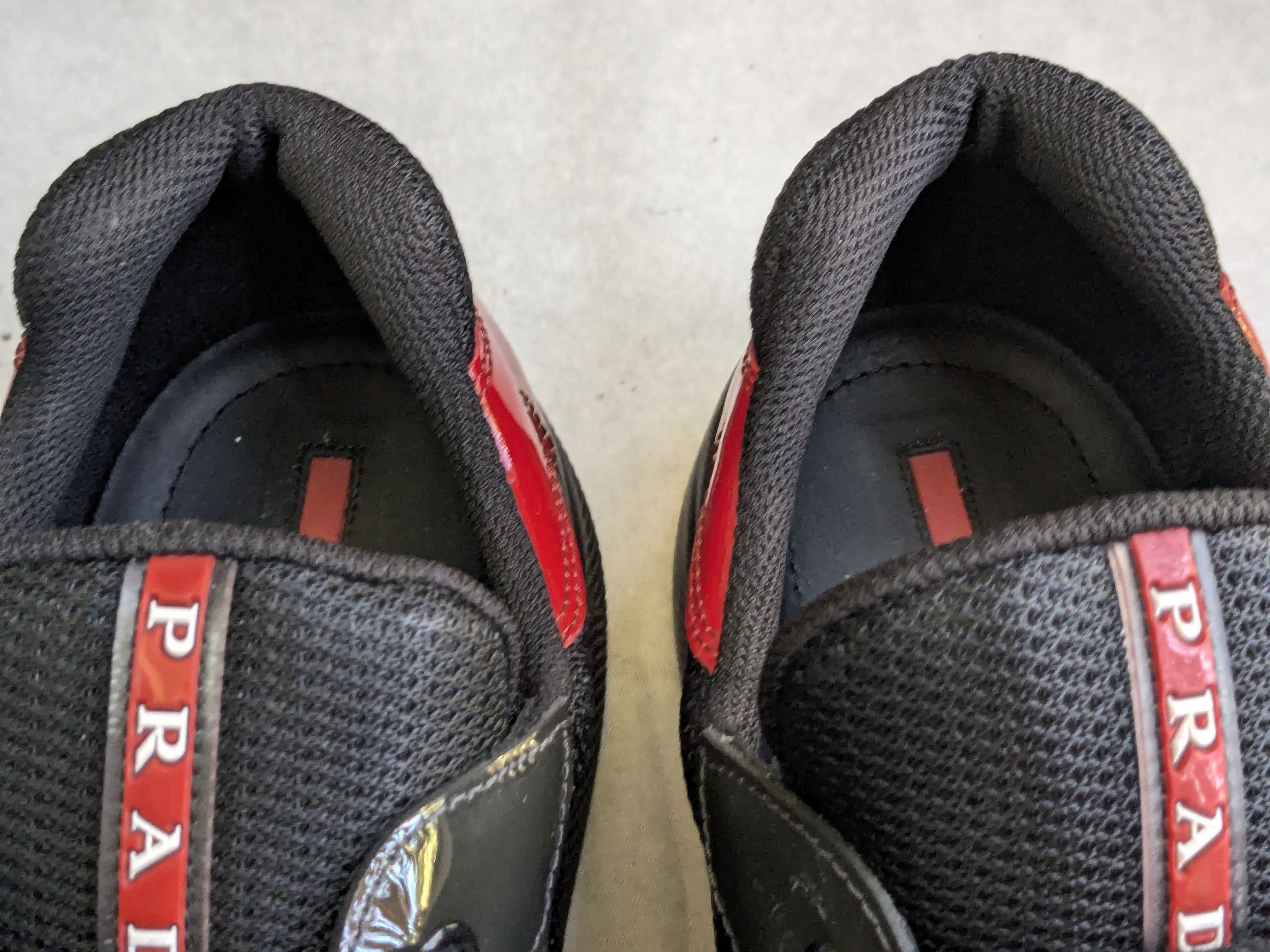 Prada Prada America's Cup Sneakers Gray Black Red Patent 10 Size US 10 / EU 43 - 8 Thumbnail