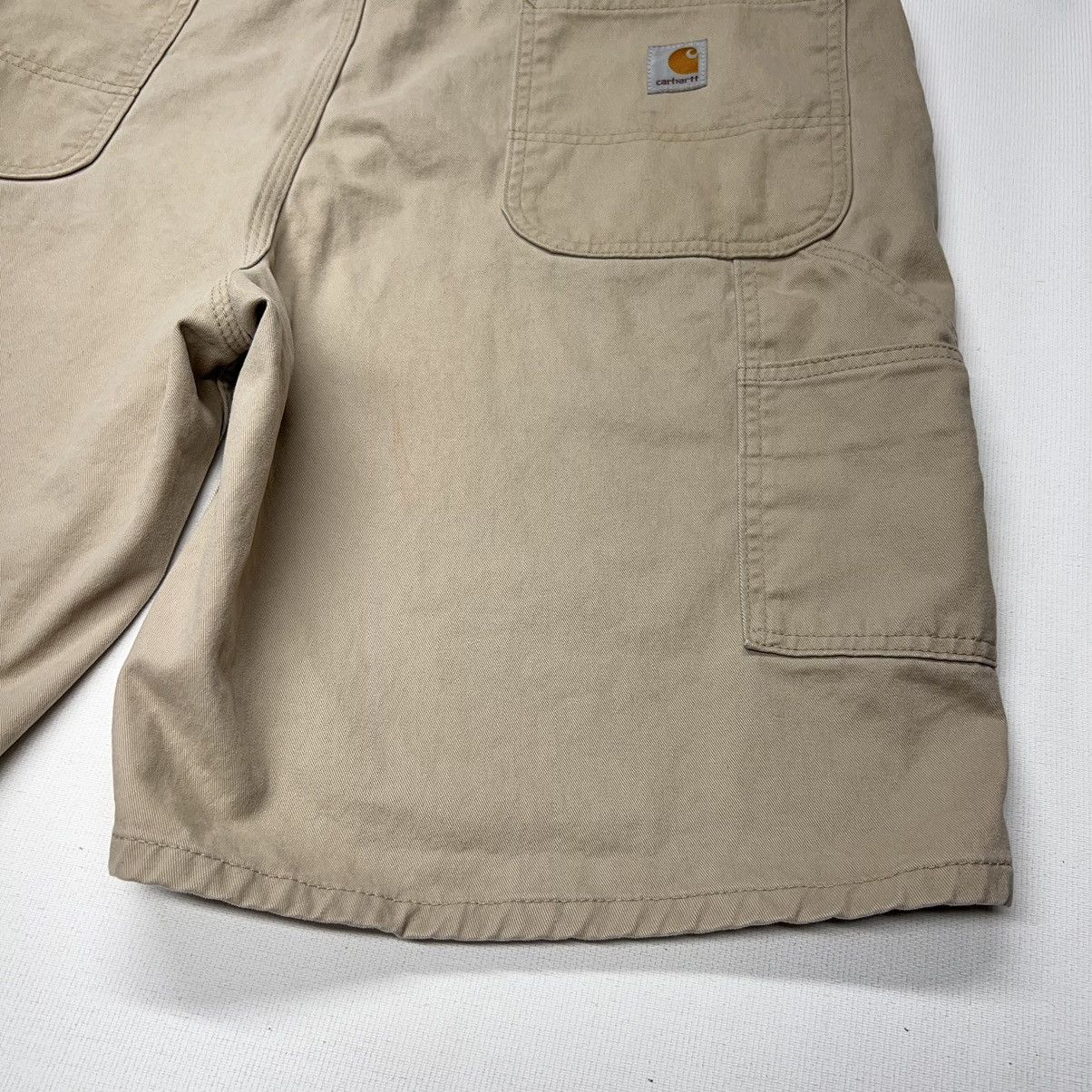 Carhartt × Vintage Carhartt Shorts Beige Relaxed Fit Carpenter Workwear Tan Y2K Size US 40 / EU 56 - 17 Thumbnail