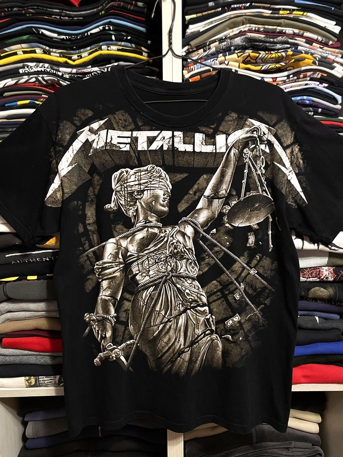 Band Tees Vintage Y2K Metallica And Justice For All Over Print T-Shirt Size US L / EU 52-54 / 3 - 3 Thumbnail