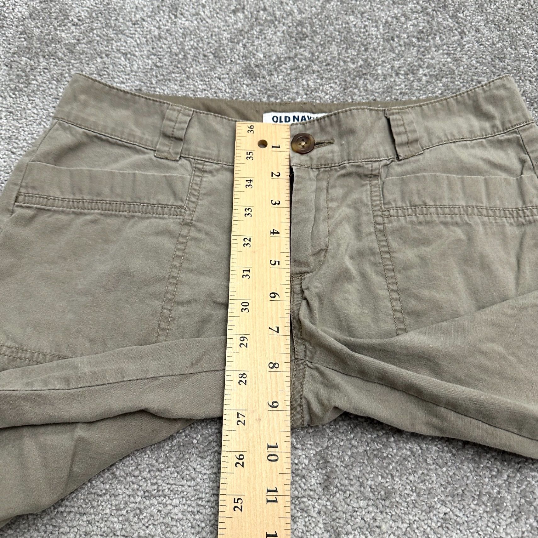 Old Navy Old Navy Bermuda Shorts Womens 4 Brown Mid Rise Pocket Cotton 31x10.5 Size 27" / US 4 / IT 40 - 7 Thumbnail