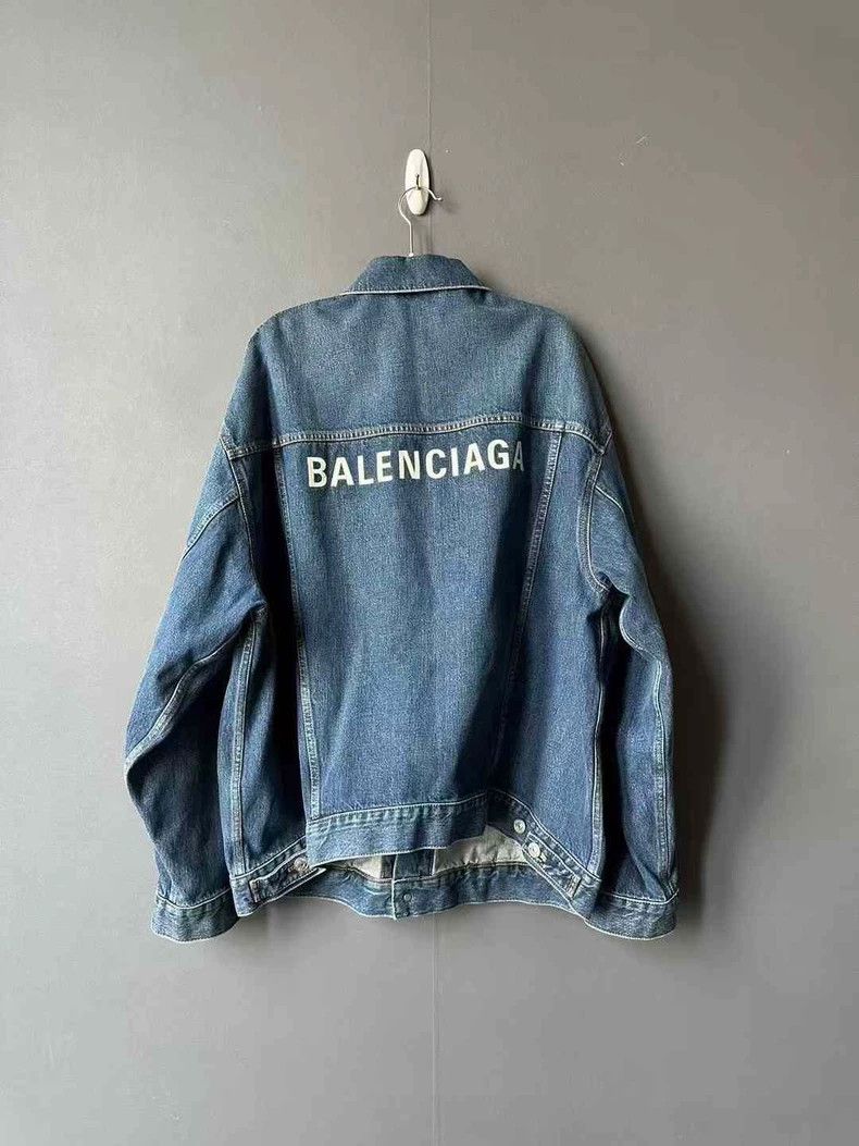 Balenciaga Balenciaga size 34 Front and back monogrammed denim jacket Size US M / EU 48-50 / 2 - 2 Thumbnail