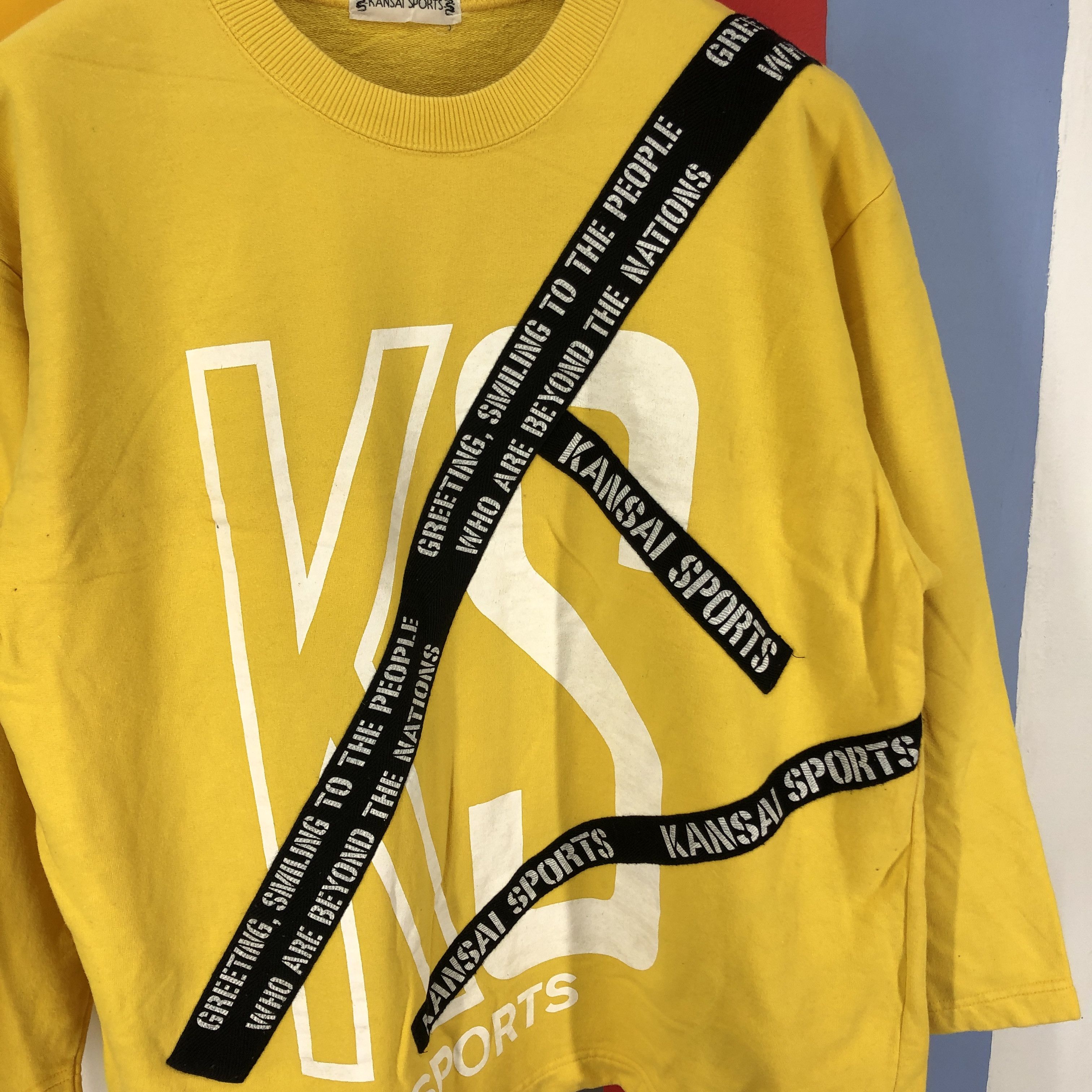 Kansai Yamamoto Vintage KANSAI SPORTS Sweatshirt Rare Design #0879/AF Size US L / EU 52-54 / 3 - 3 Thumbnail