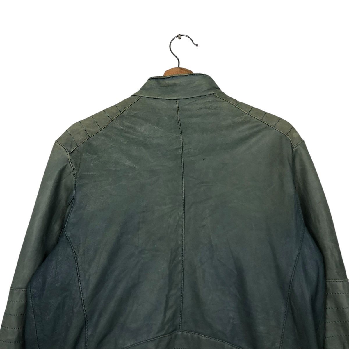 Japanese Brand 🔥VINTAGE CROPPED BIKER LEATHER JACKET G-STAGE ISSEY MIYAKE Size US M / EU 48-50 / 2 - 11 Thumbnail