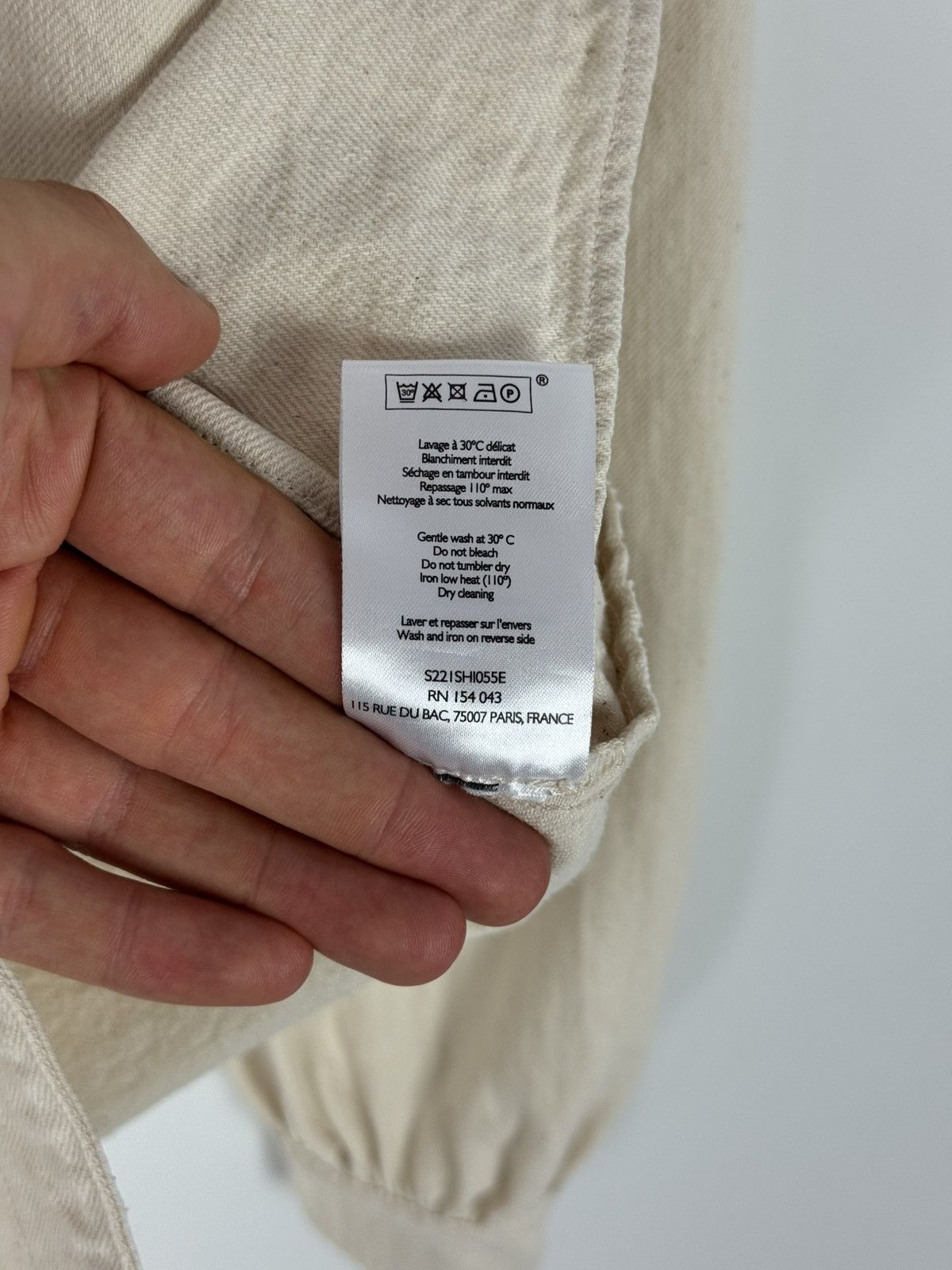 Sezane Sezane Eva Shirt Mottled Ecru Overshirt Size XS / US 0-2 / IT 36-38 - 14 Thumbnail