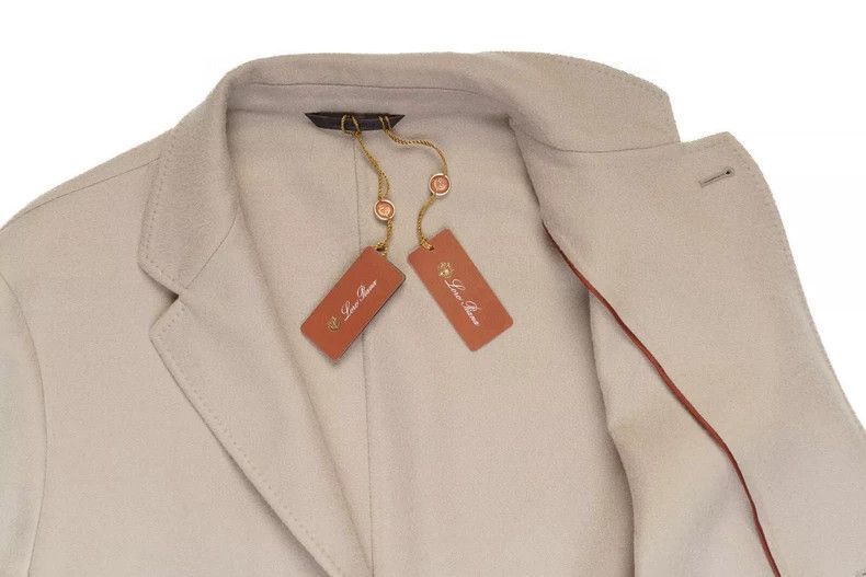 Loro Piana LORO PIANA White and black double-sided cashmere coat Size XL / US 12-14 / IT 48-50 - 2 Thumbnail