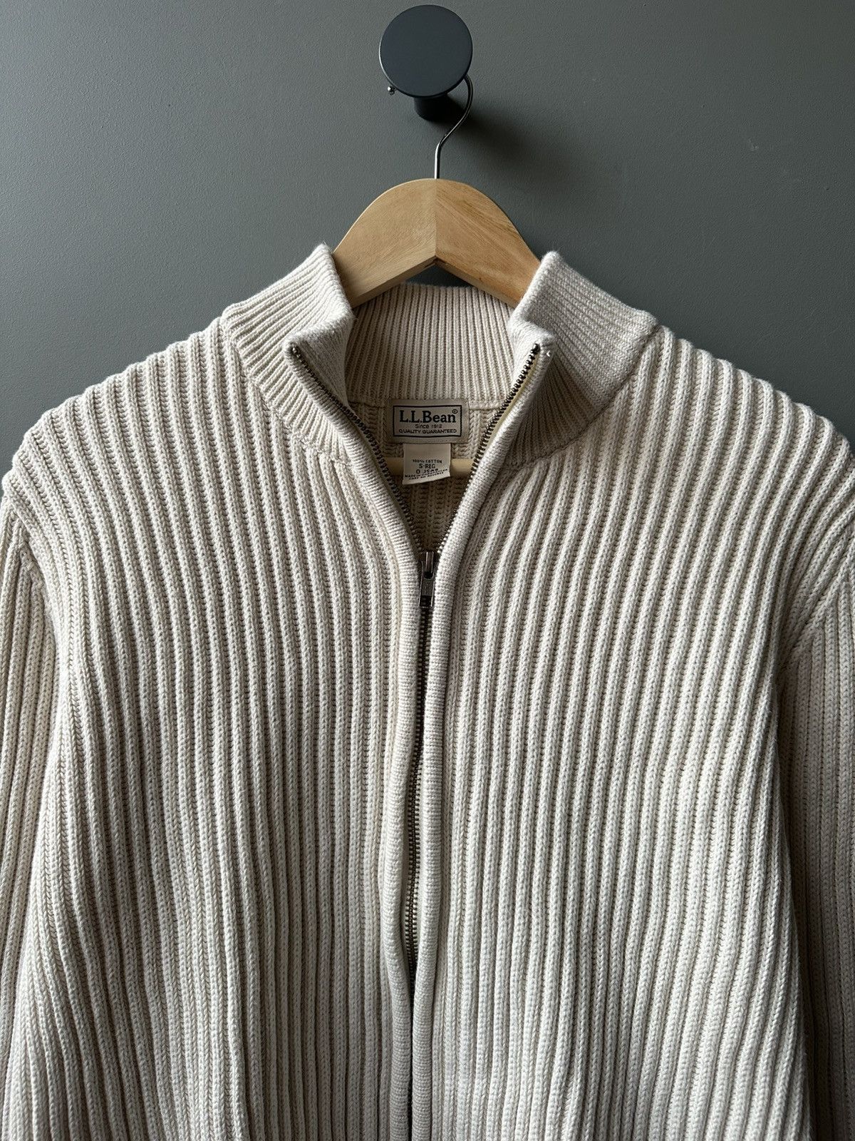 L.L. Bean Vintage L. L. Bean Beige Zip Ribbed Sweater 90s Size US S / EU 44-46 / 1 - 2 Thumbnail