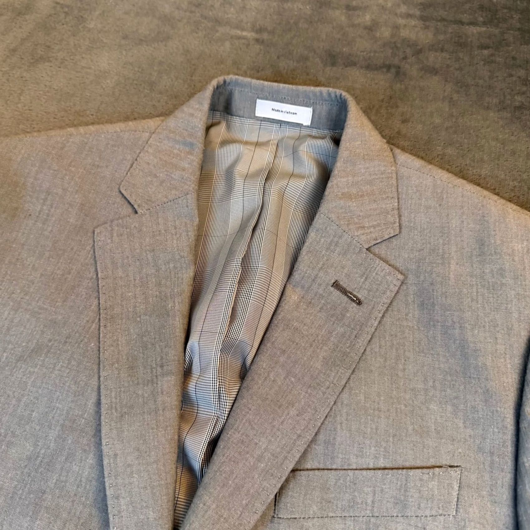 Vintage J.Ferrar Slim Fit Suit Jacket & Vest 42 Short Gray Two Piece Set Mens Size US 42 / EU 58 - 3 Thumbnail