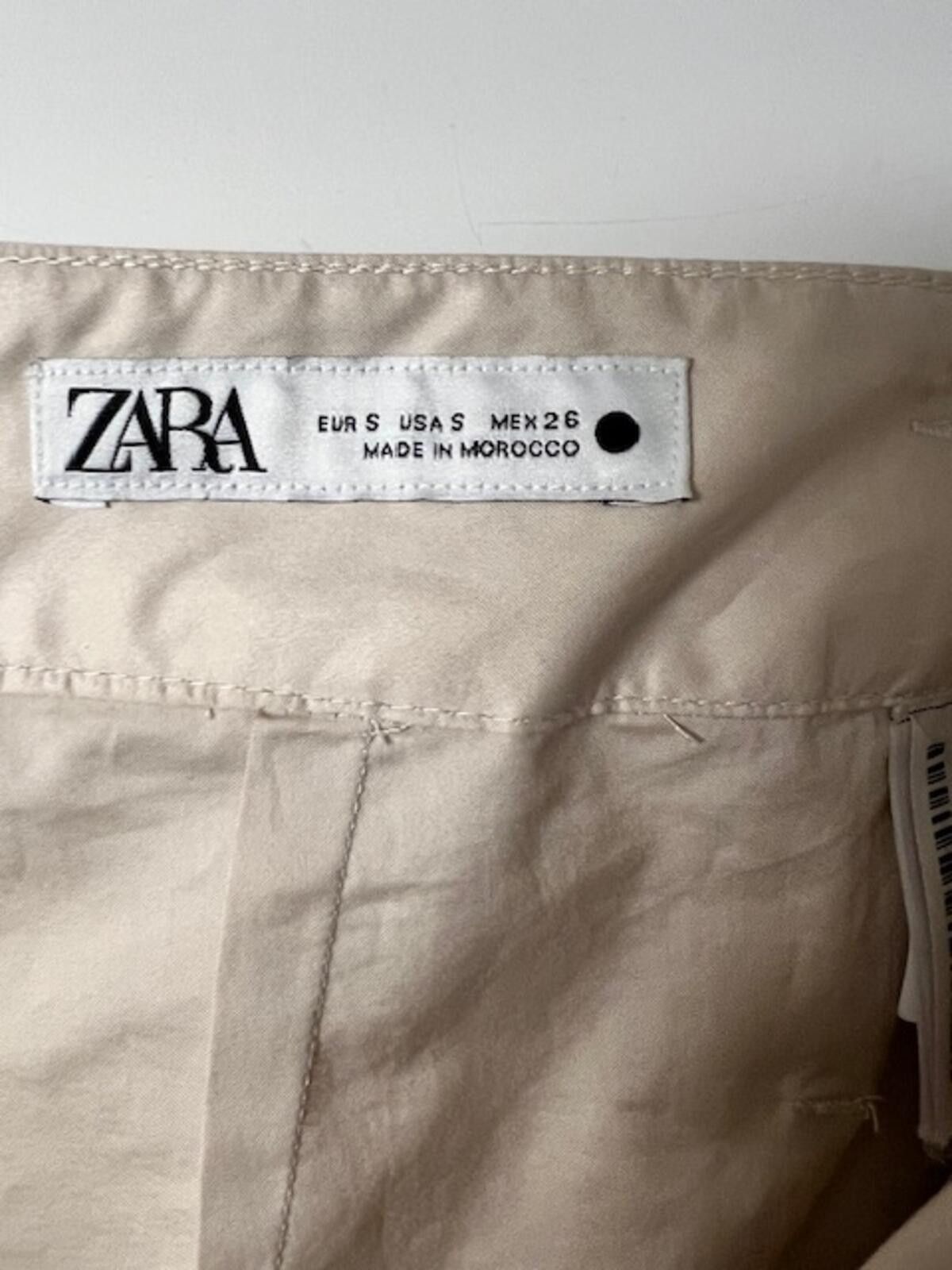 Zara ZARA Pleated Barrel Trousers Size 28" / US 6 / IT 42 - 3 Thumbnail