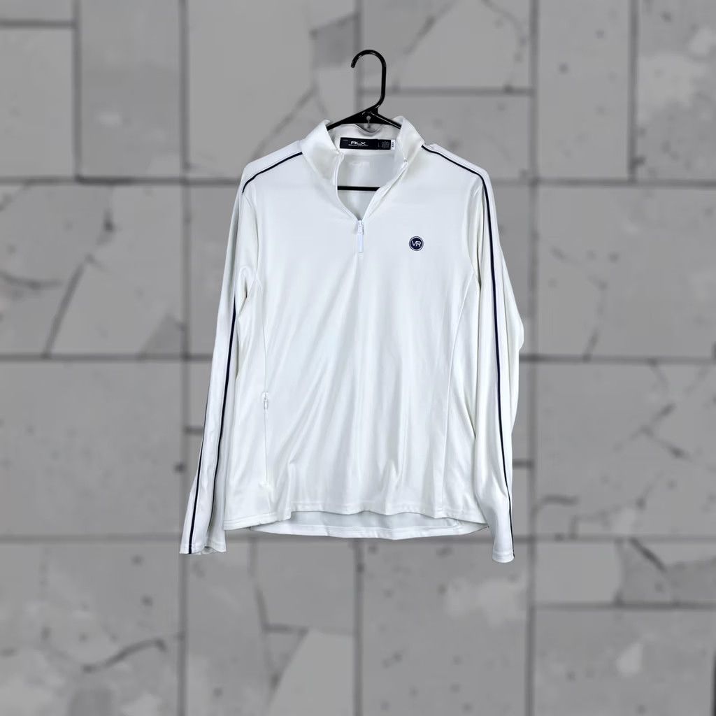 RLX Ralph Lauren RLX Ralph Lauren Golf Mens Large White 1/4 Zip Pullover Long Sleeve Slim Fit Top Size US L / EU 52-54 / 3 - 1 Thumbnail