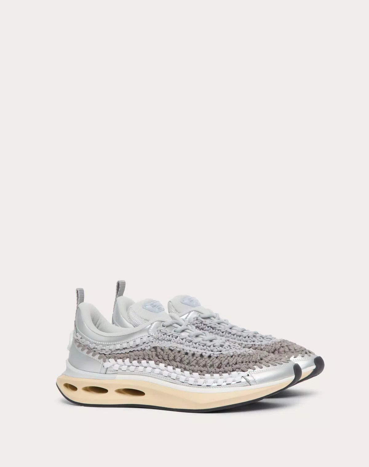 Valentino o1s1wg110625 Vlogo Easyknot In Woven Fabric in Multicolor Size US 5 / IT 35 - 2 Thumbnail