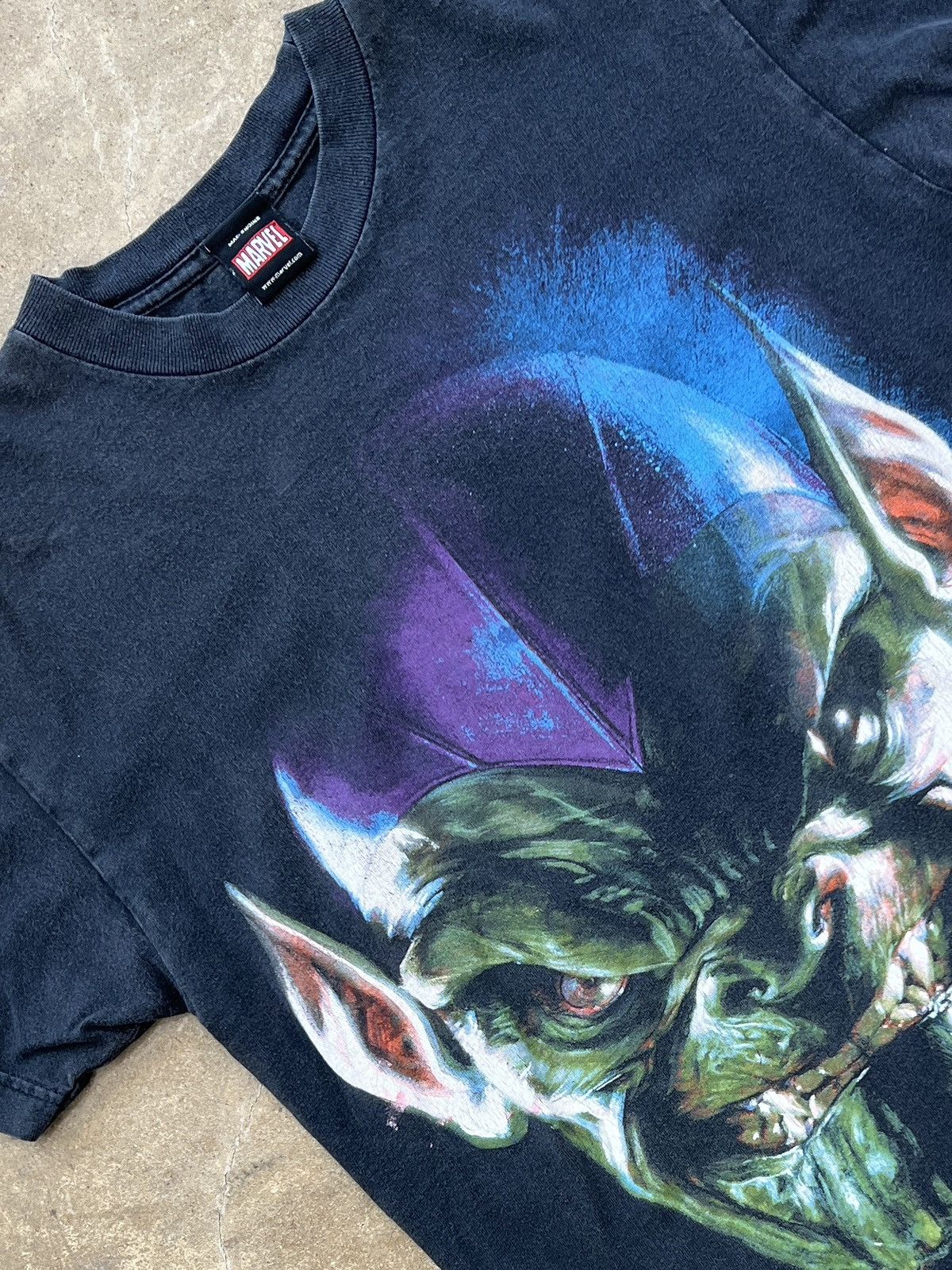 Vintage 1992 Marvel Mad Engine Skrull Big Print Tee Large
