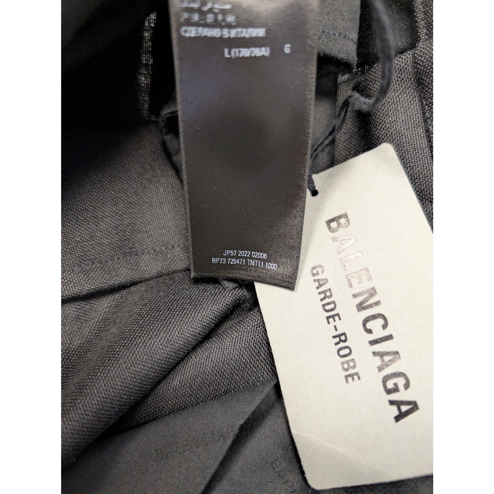 Balenciaga o1rshd1 Stretch Virgin Wool 5 Pocket Baggy Pants in Black Size US 34 / EU 50 - 18 Thumbnail