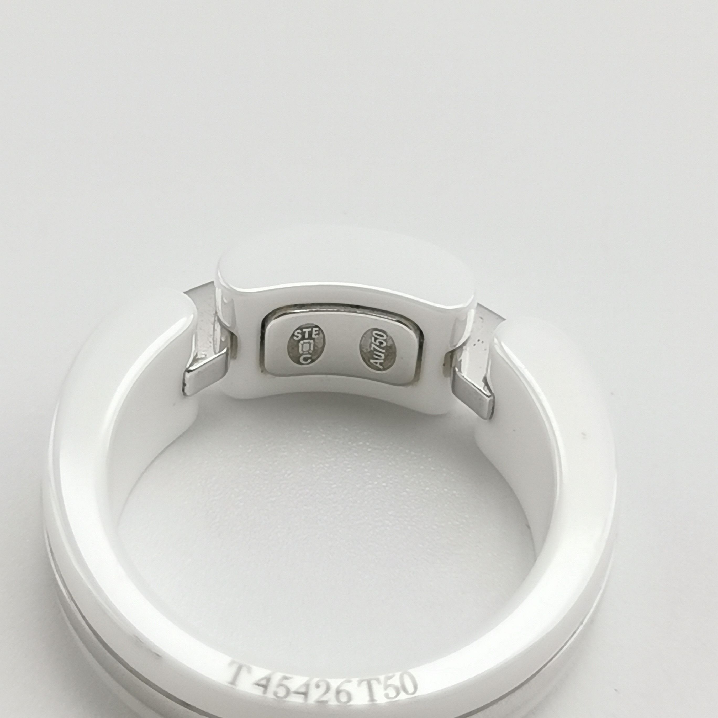 Chanel Chanel Ultra 18K White Gold Diamond Ceramic Geometric Ring Size ONE SIZE - 8 Thumbnail